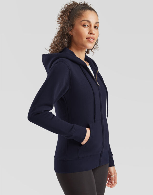 Red Ladies’ Premium Hooded Sweat Jacket