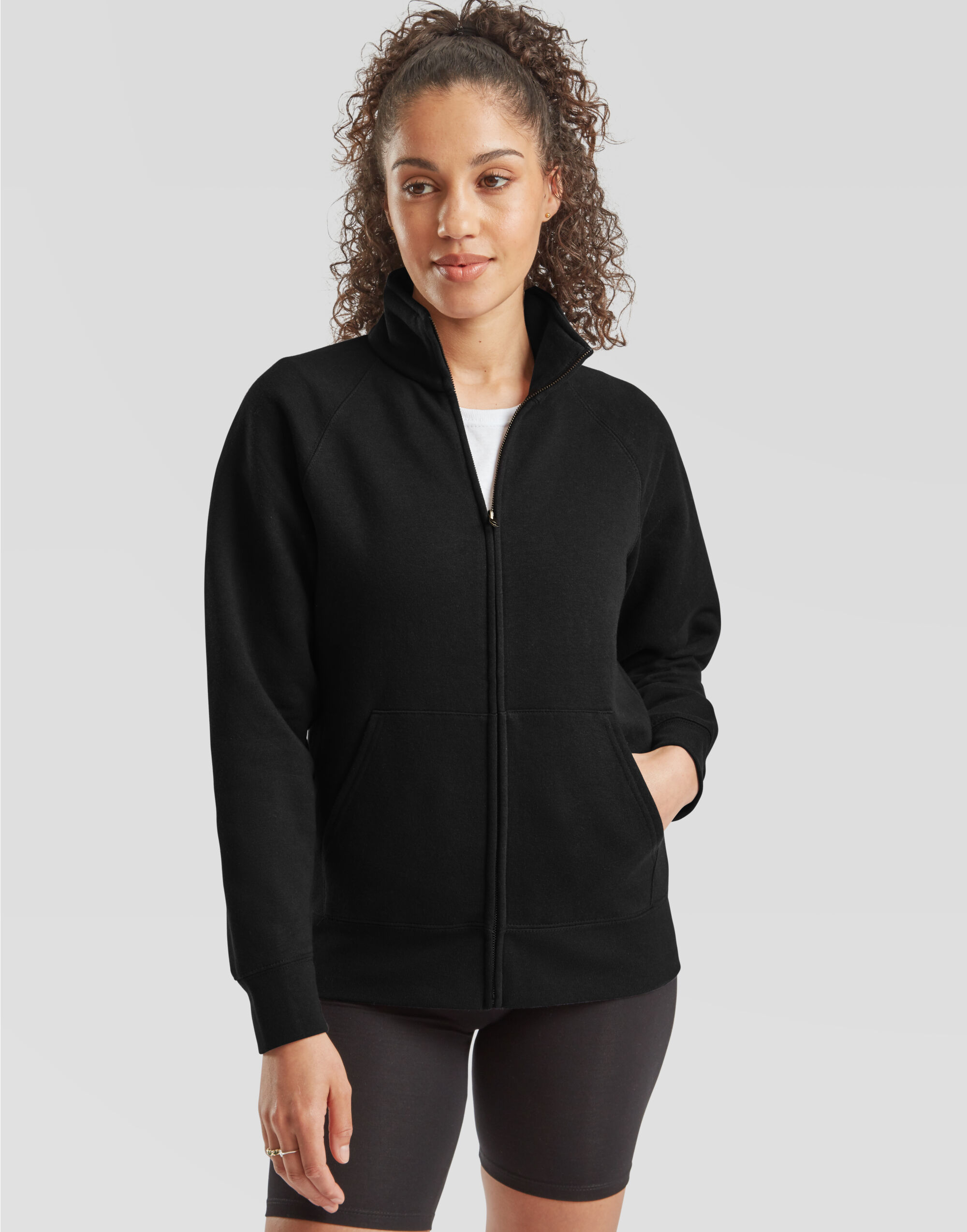 62116 Ladies’ Premium Sweat Jacket Black