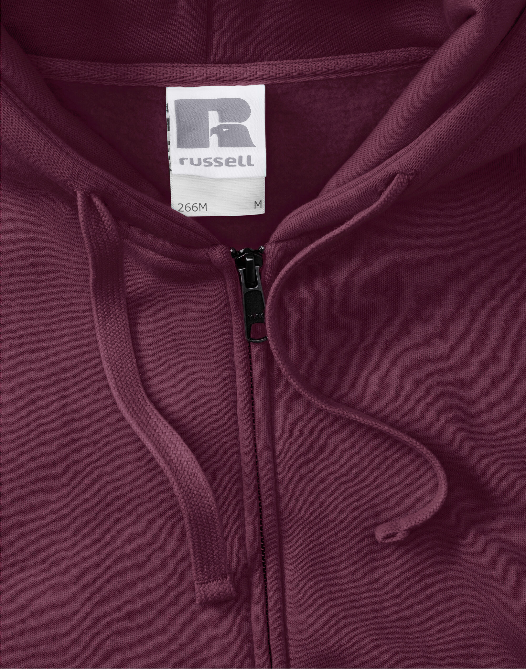 266M Burgundy Men’s Authentic Zipped Hood Jacket