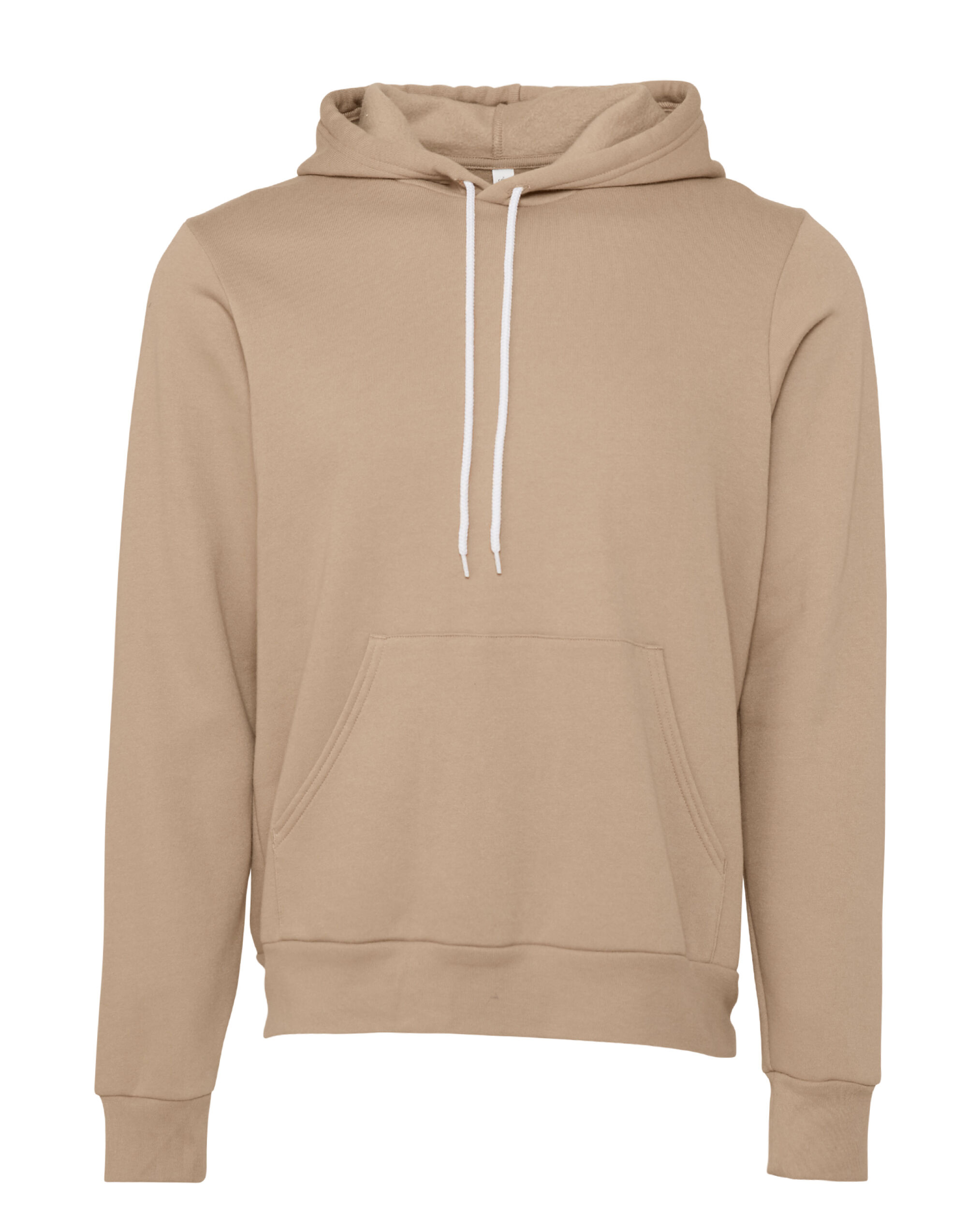 CA3719 Canvas Unisex Poly-Cotton Fleece Pullover Hoodie Tan