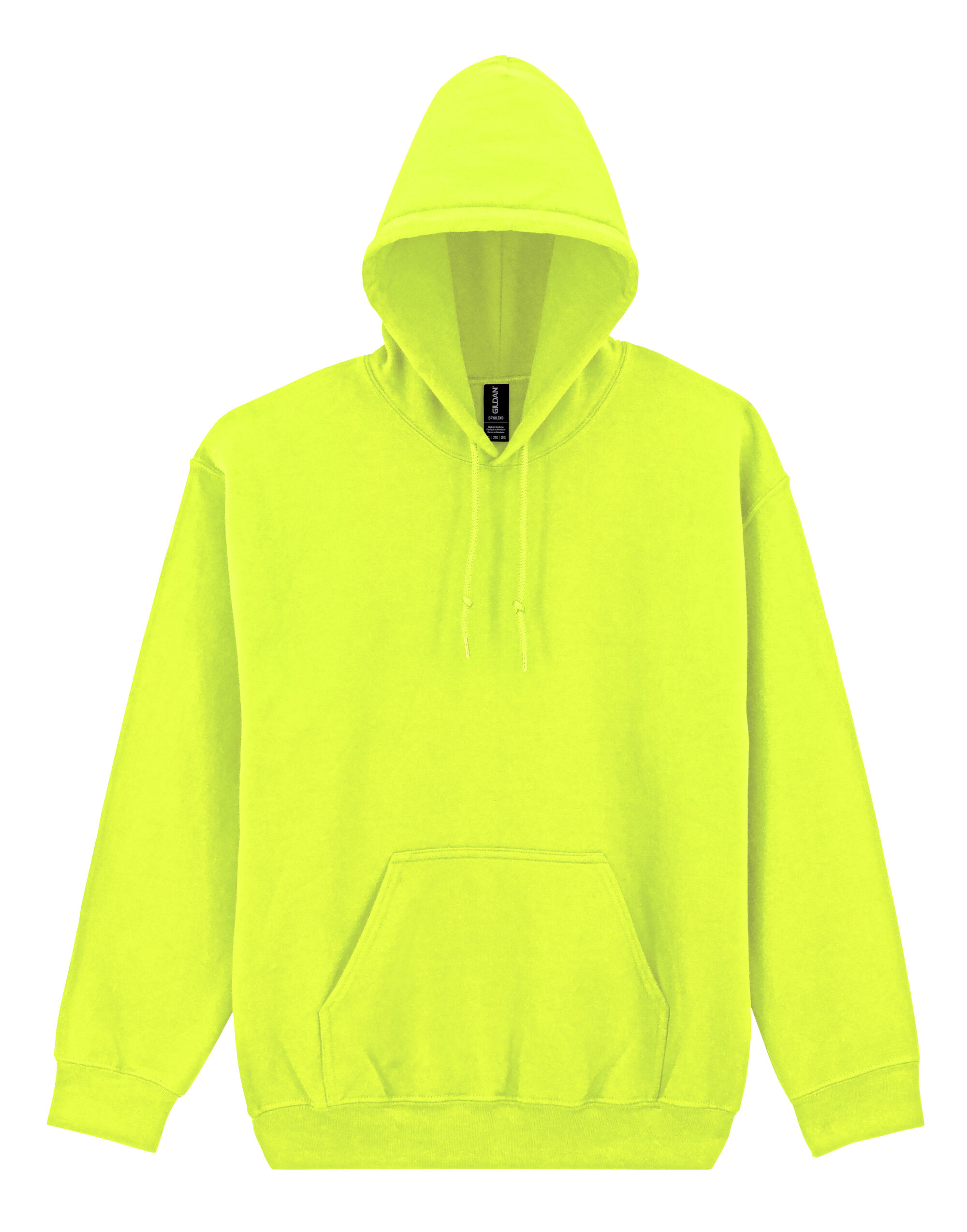 12500 DryBlend® Adult Hooded Sweatshirt Safety Green