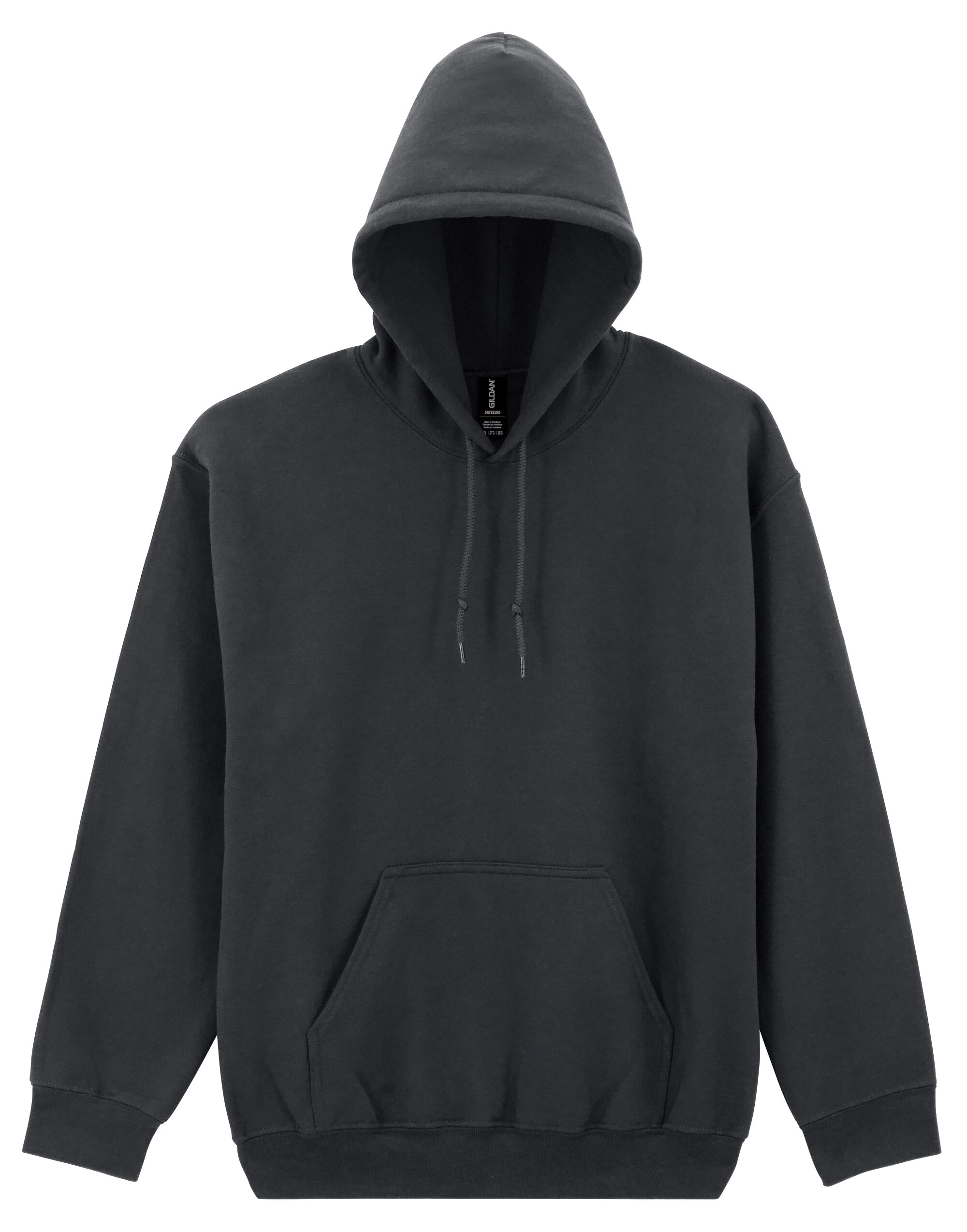 12500 DryBlend® Adult Hooded Sweatshirt Black