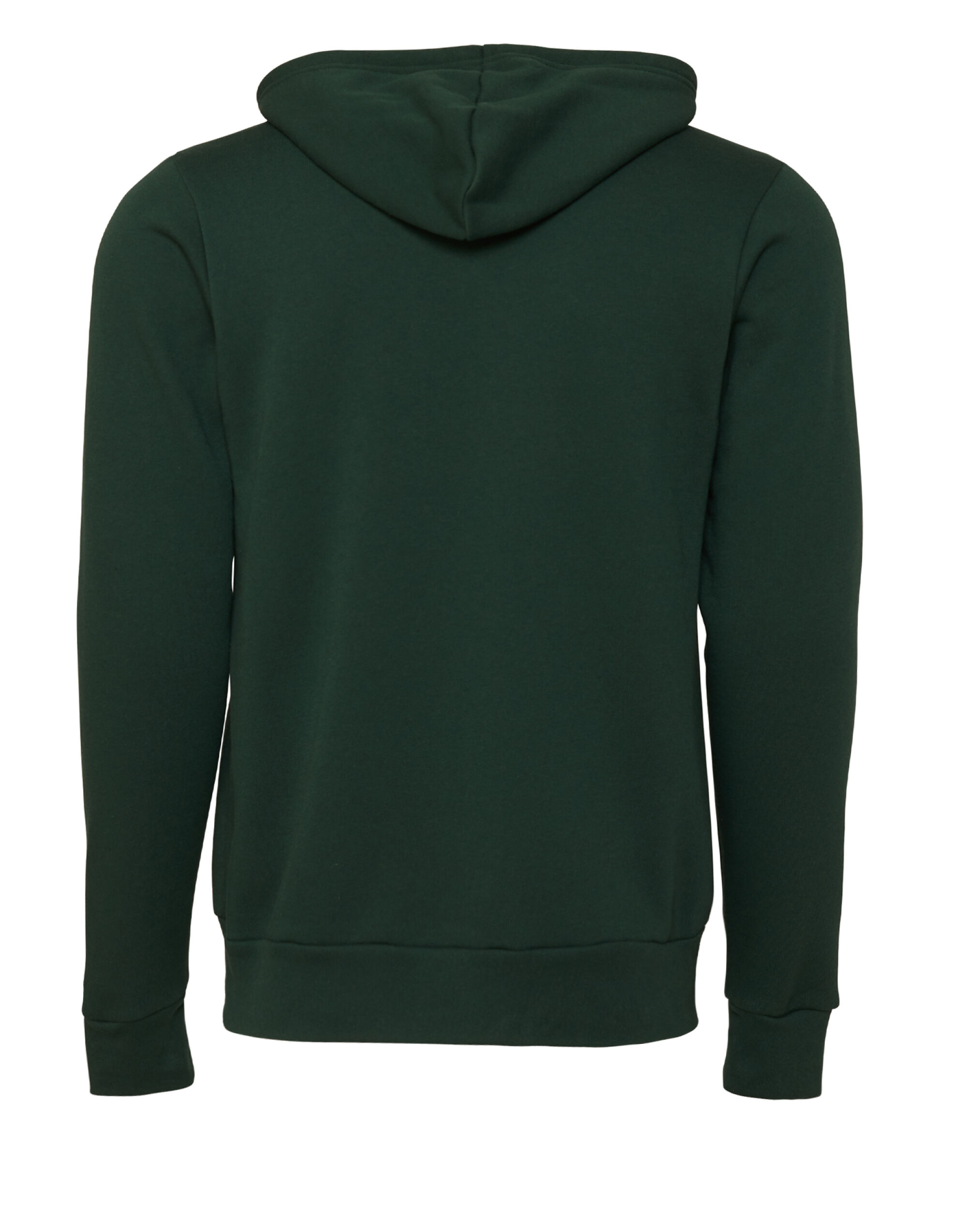 CA3739 Canvas Unisex Poly-Cotton Fleece Full-Zip Hoodie Forest Green