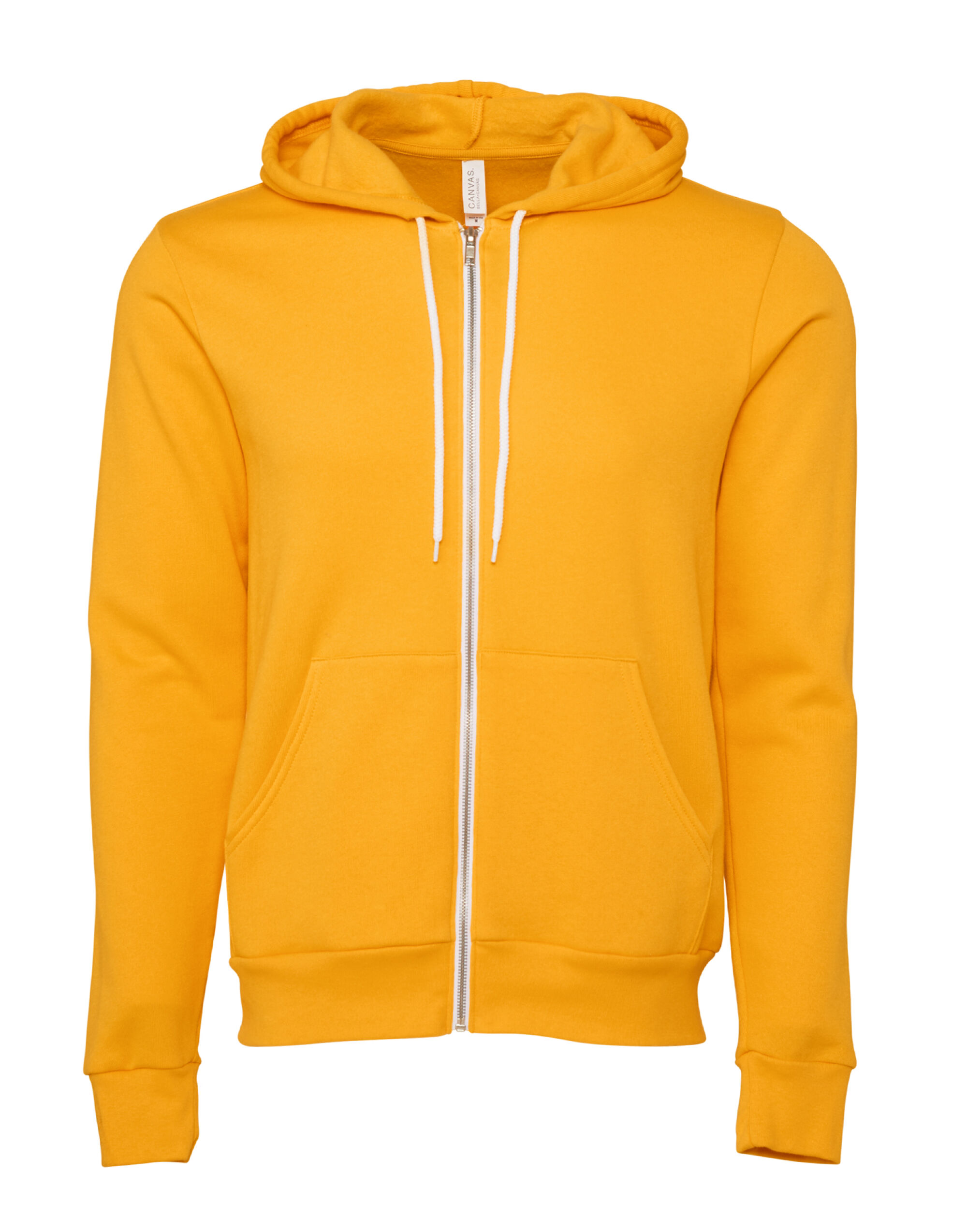 CA3739 Canvas Unisex Poly-Cotton Fleece Full-Zip Hoodie Gold