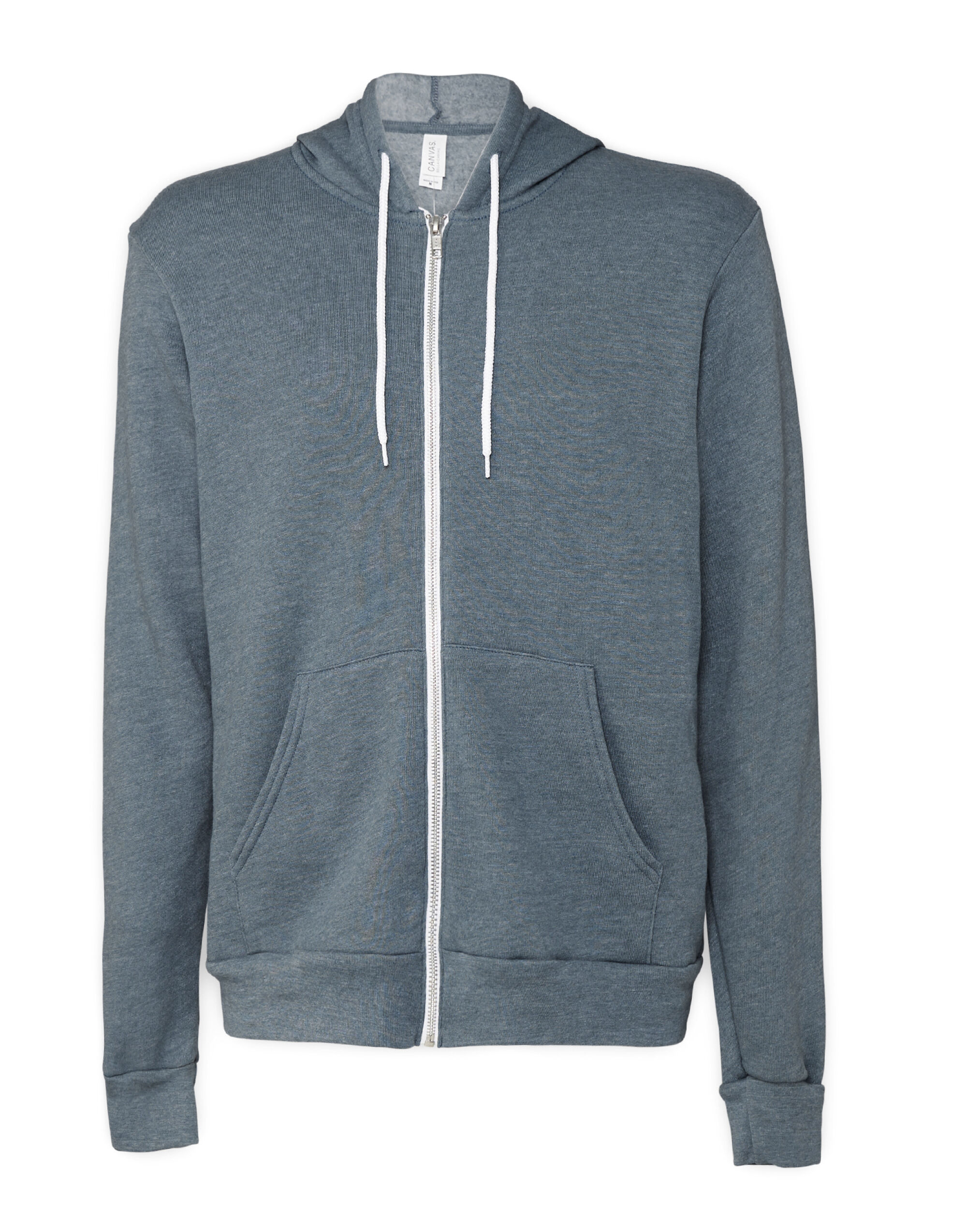 CA3739 Canvas Unisex Poly-Cotton Fleece Full-Zip Hoodie Heather Slate CA3739 Canvas Unisex Poly-Cotton Fleece Full-Zip Hoodie Heather Slate