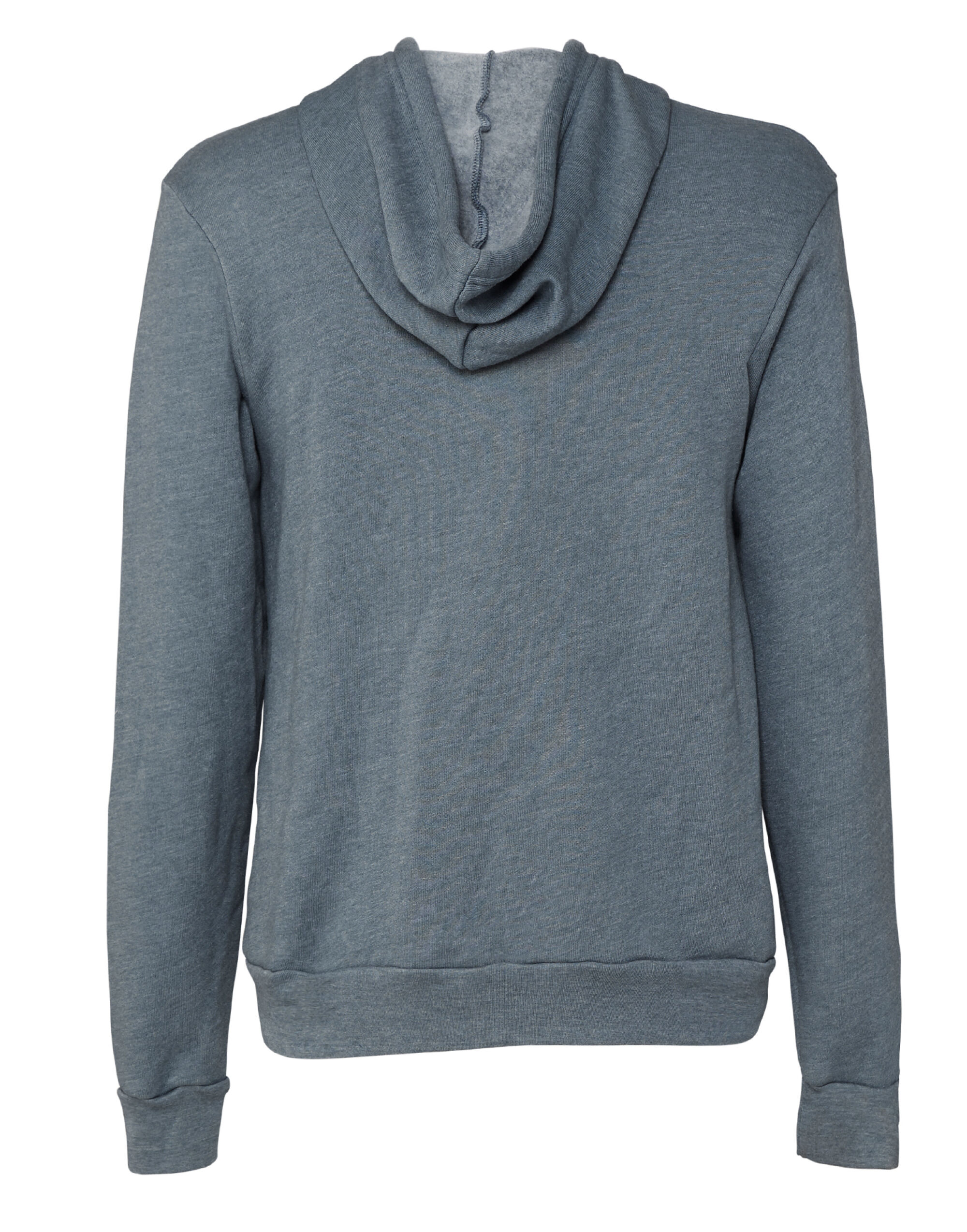 CA3739 Canvas Unisex Poly-Cotton Fleece Full-Zip Hoodie Heather Slate