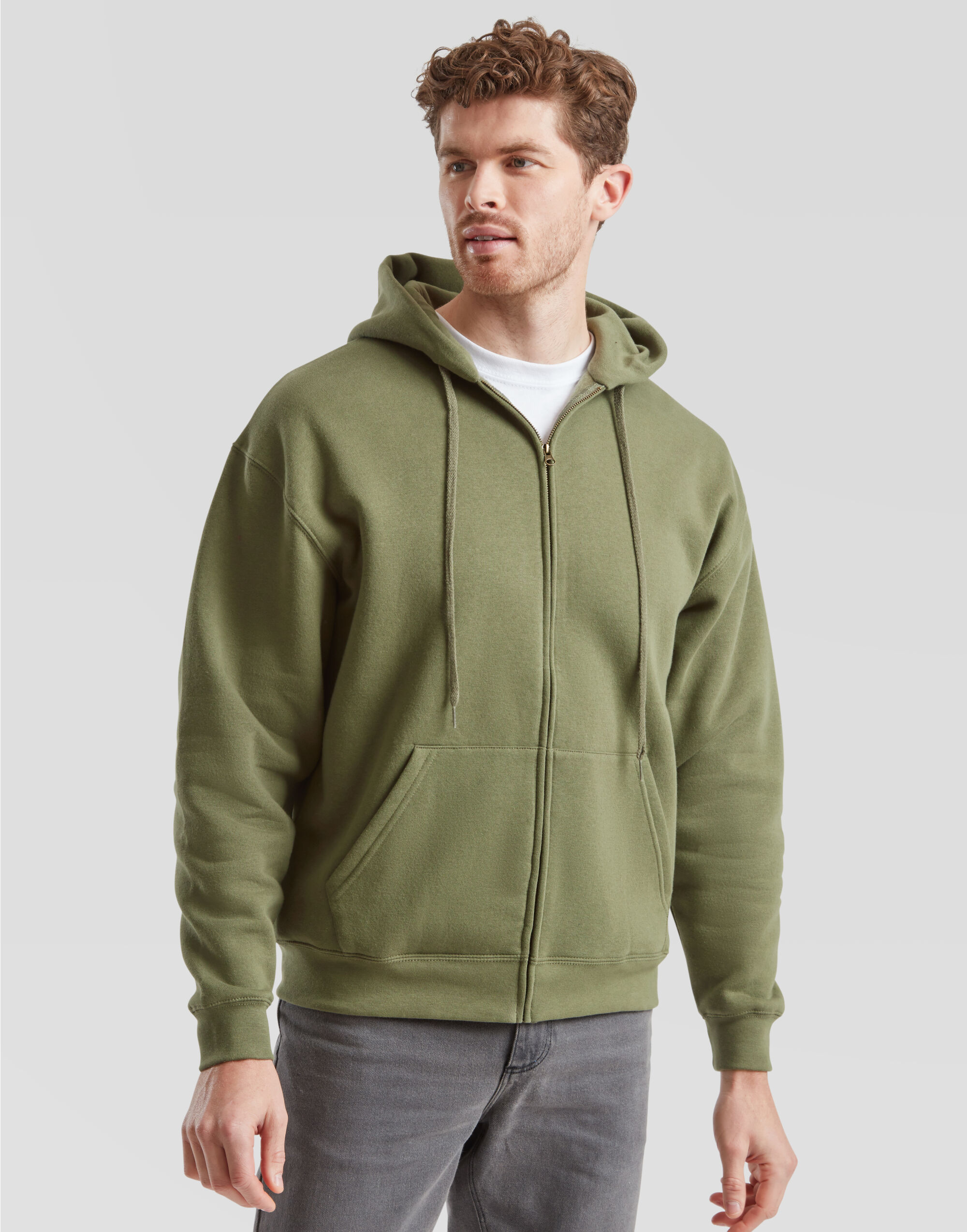 62034 Classic Olive Men’s Premium Hooded Sweat Jacket 62034 Classic Olive Men’s Premium Hooded Sweat Jacket