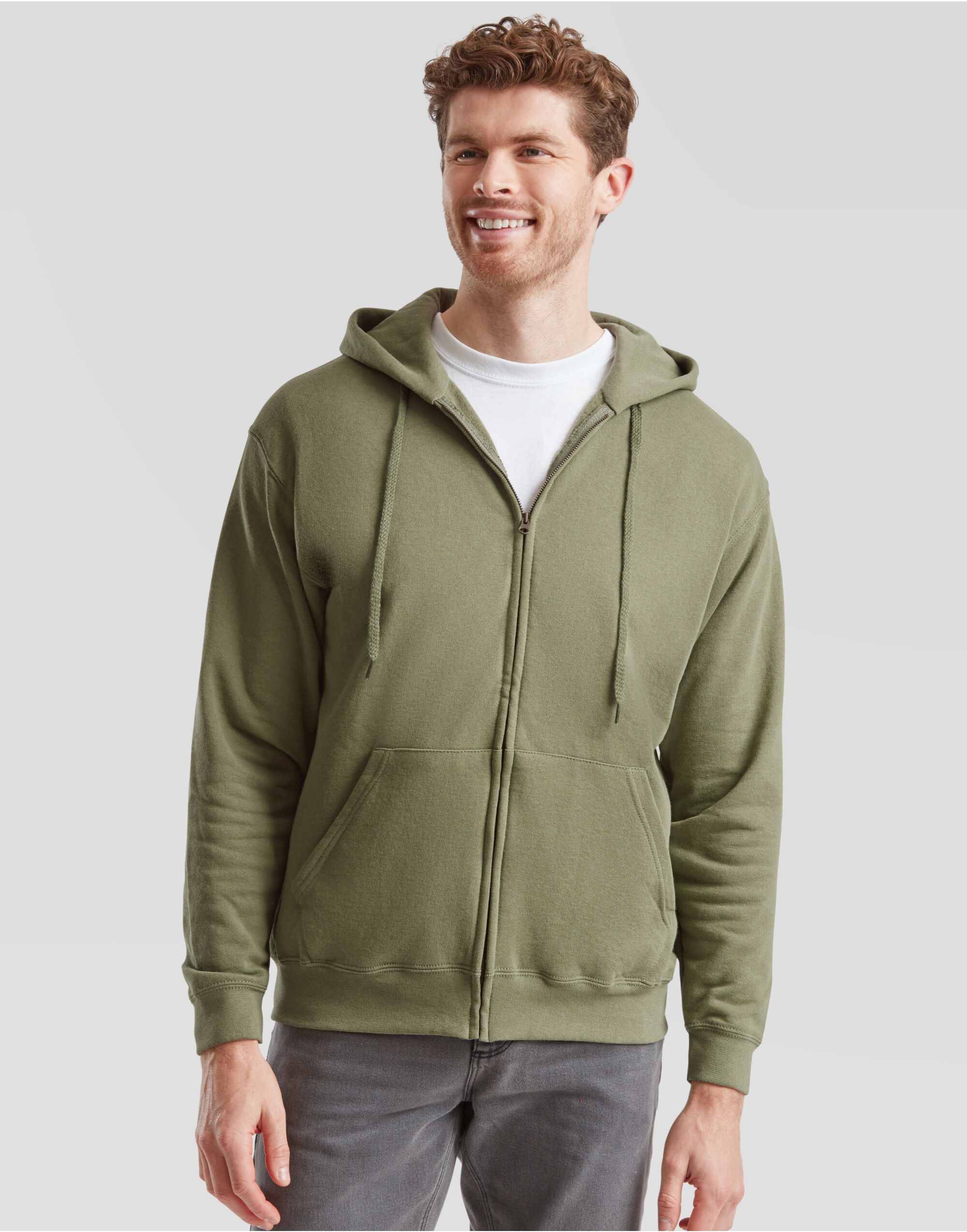 62062 Classic Olive Men’s Classic Hooded Sweat Jacket 62062 Classic Olive Men’s Classic Hooded Sweat Jacket