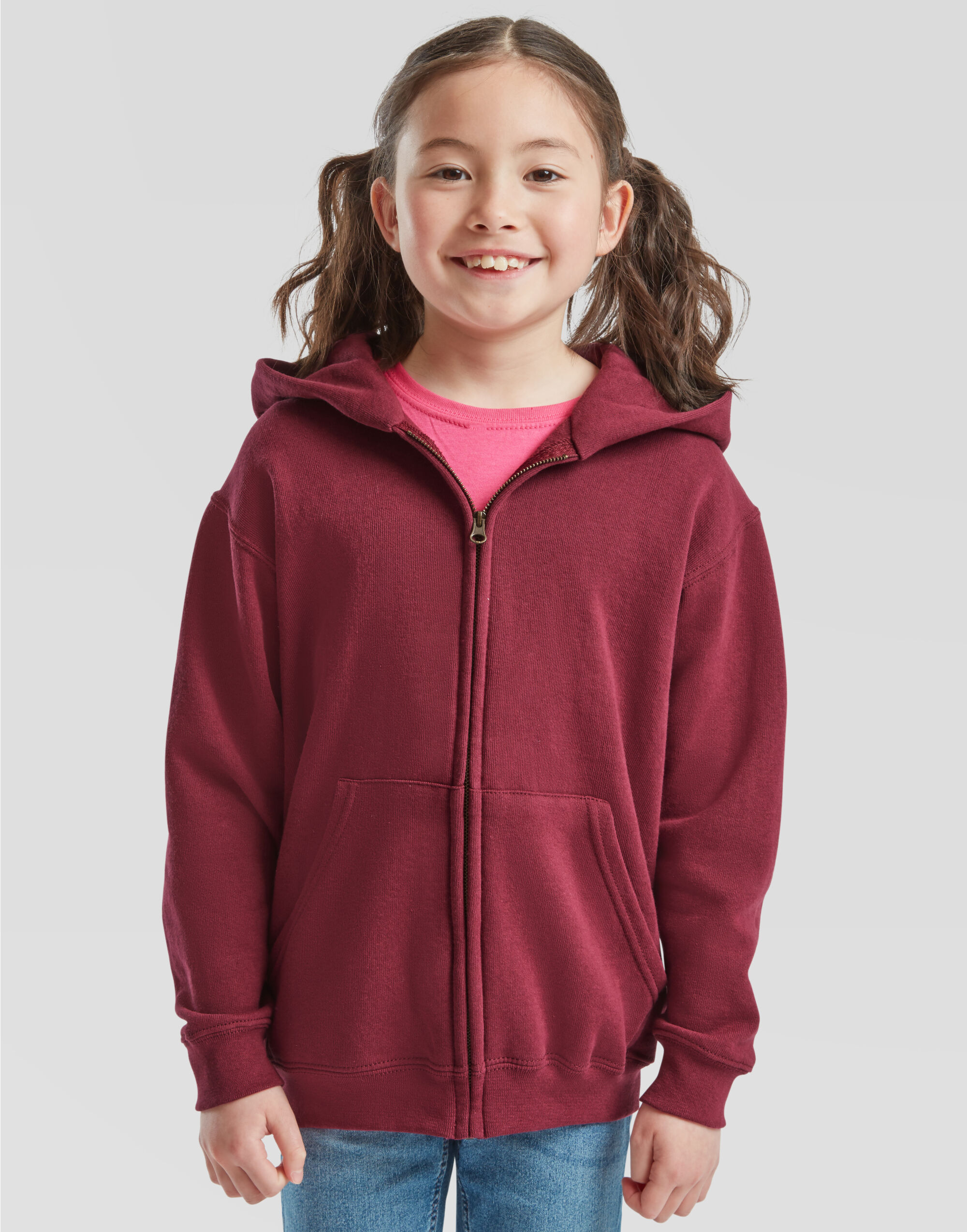 62045 Burgundy Kid’s Classic Hooded Sweat Jacket 62045 Burgundy Kid’s Classic Hooded Sweat Jacket