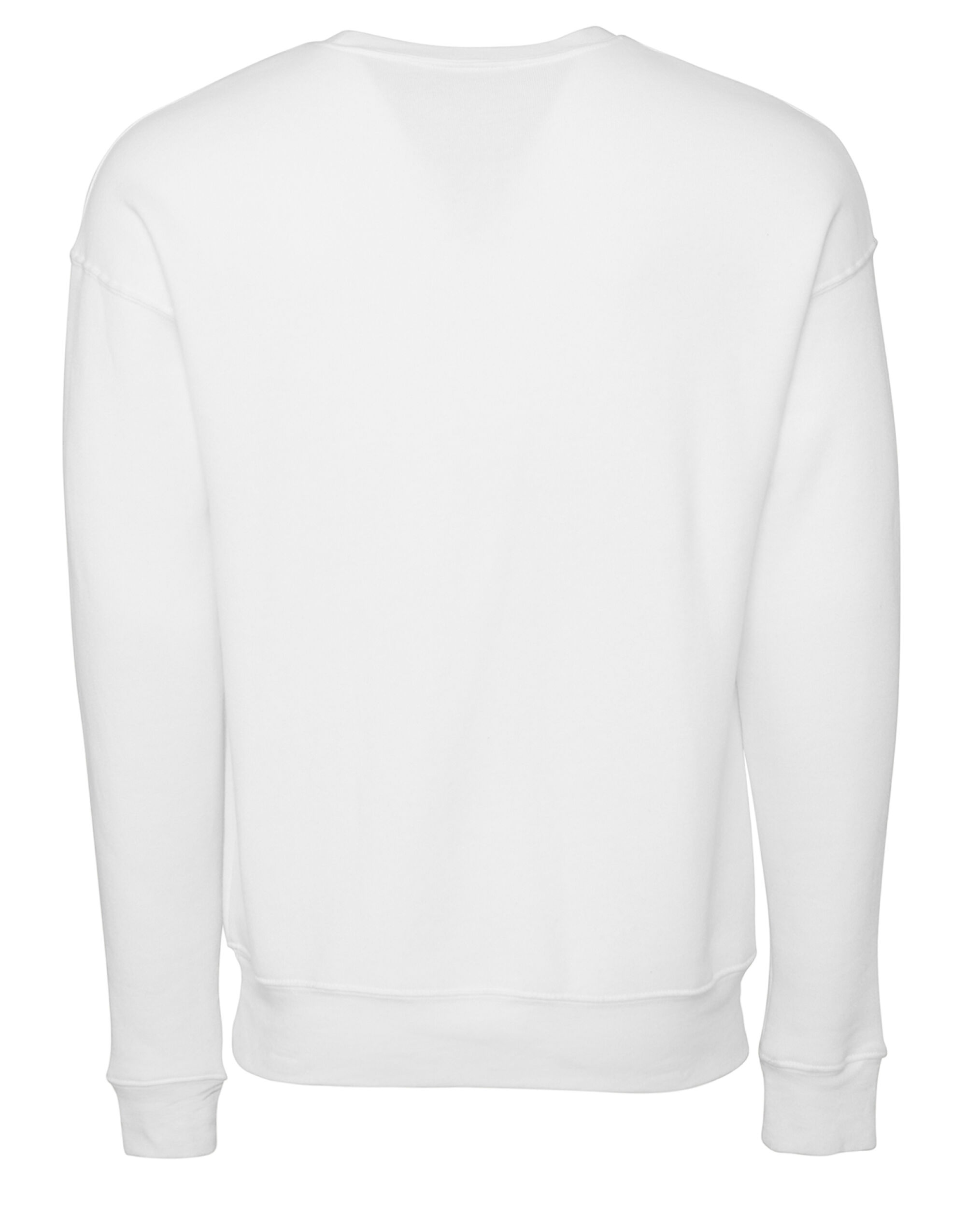 CA3945 Unisex Drop Shoulder Fleece DTG White