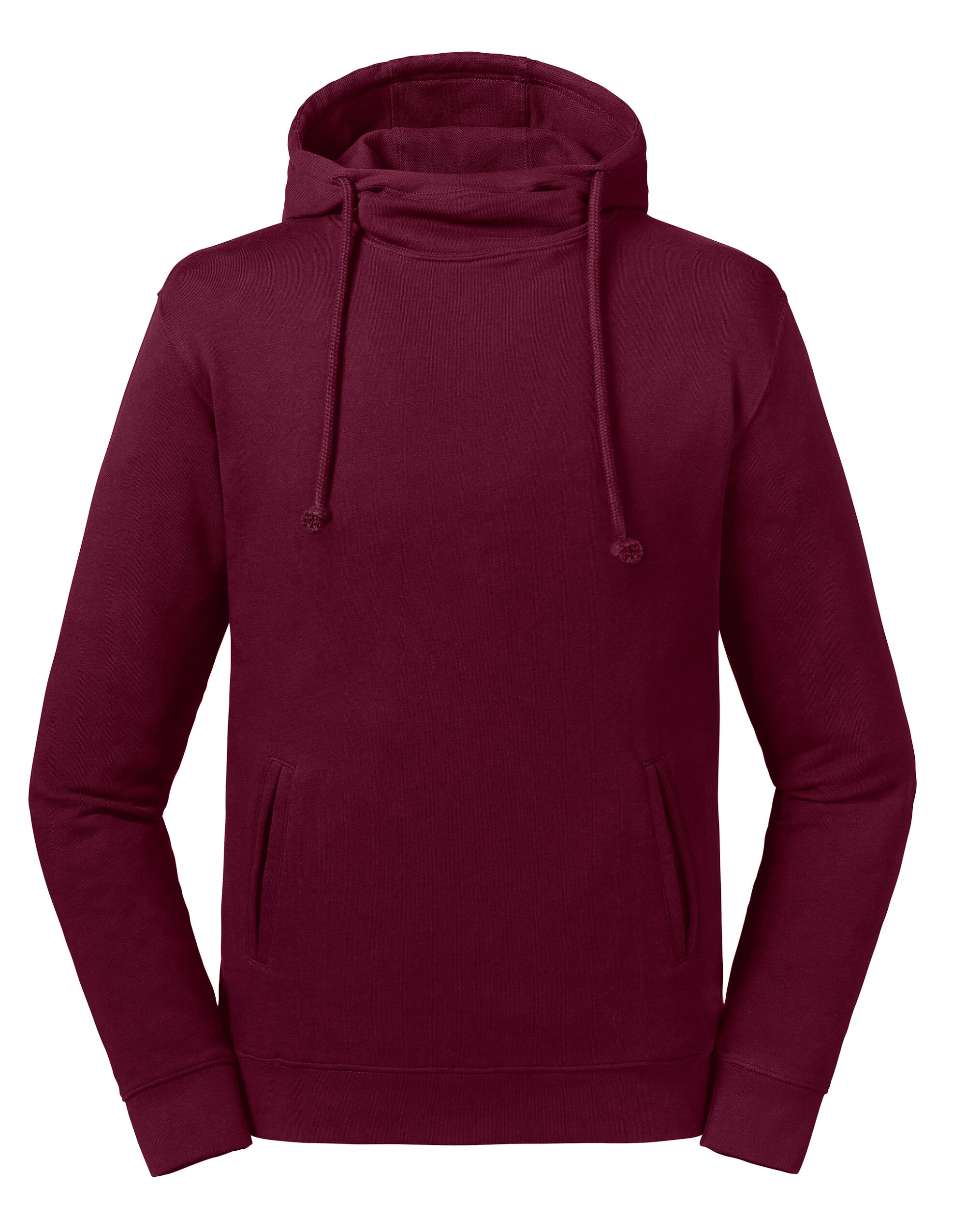 Burgundy High Collar Hooded Sweat Burgundy High Collar Hooded Sweat