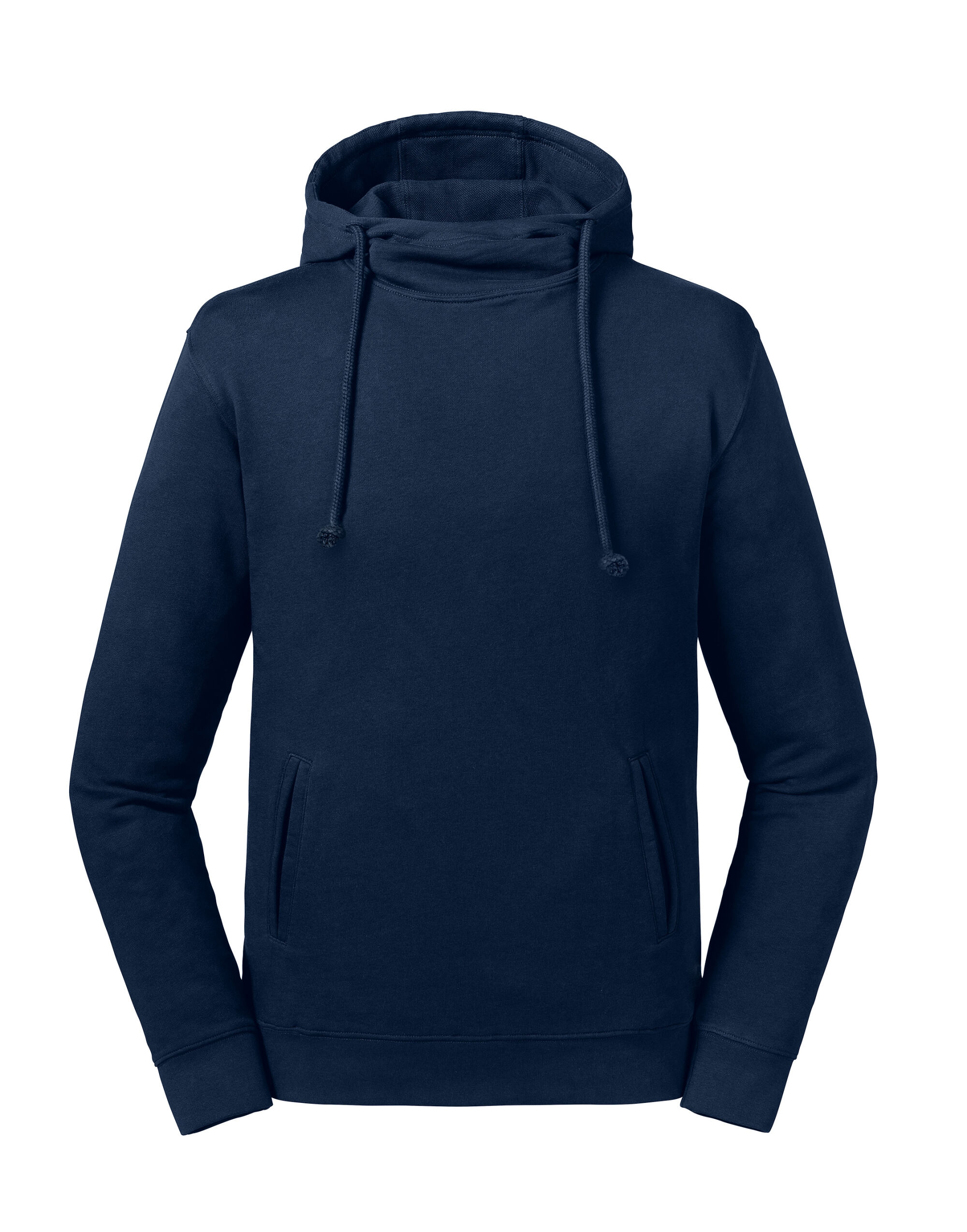 French Navy High Collar Hooded Sweat