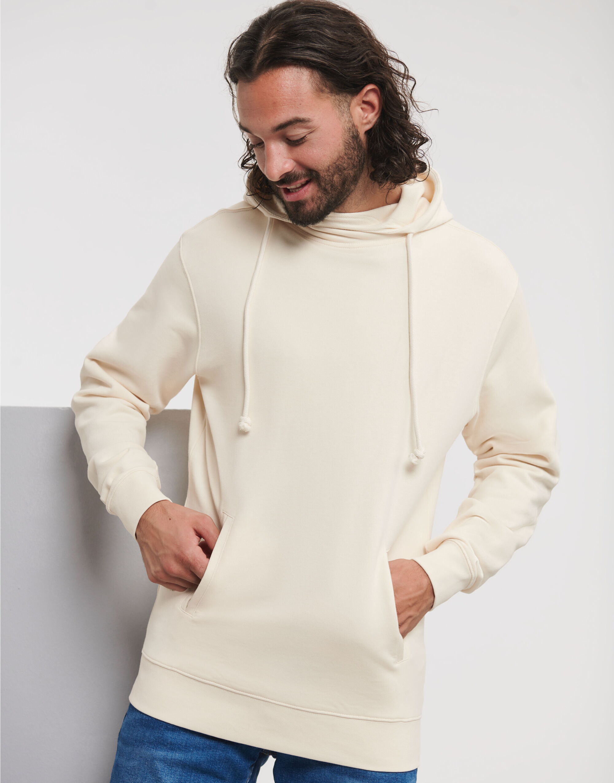 Natural High Collar Hooded Sweat Natural High Collar Hooded Sweat