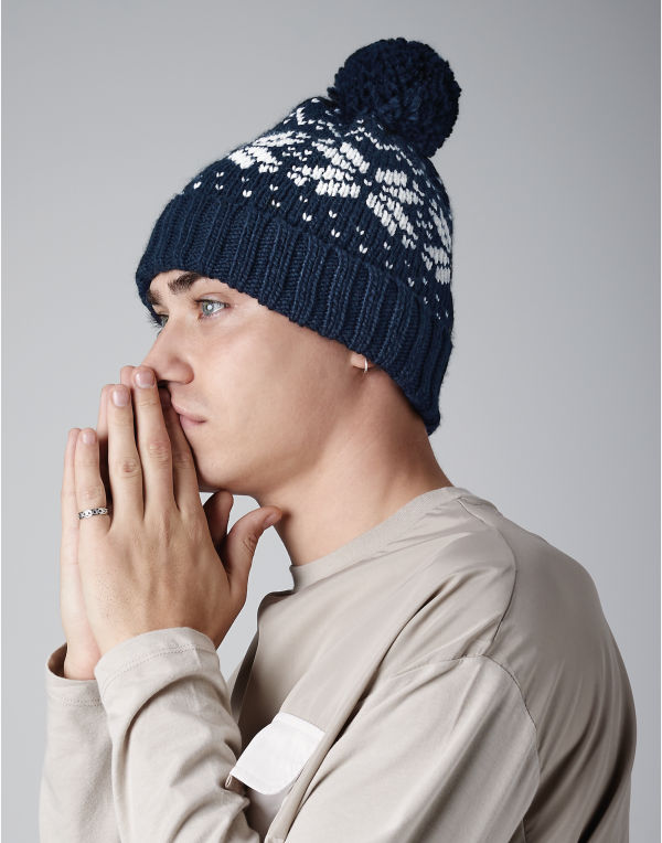 Off White/Navy/Sky Fair Isle Snowstar® Beanie Off White/Navy/Sky Fair Isle Snowstar® Beanie