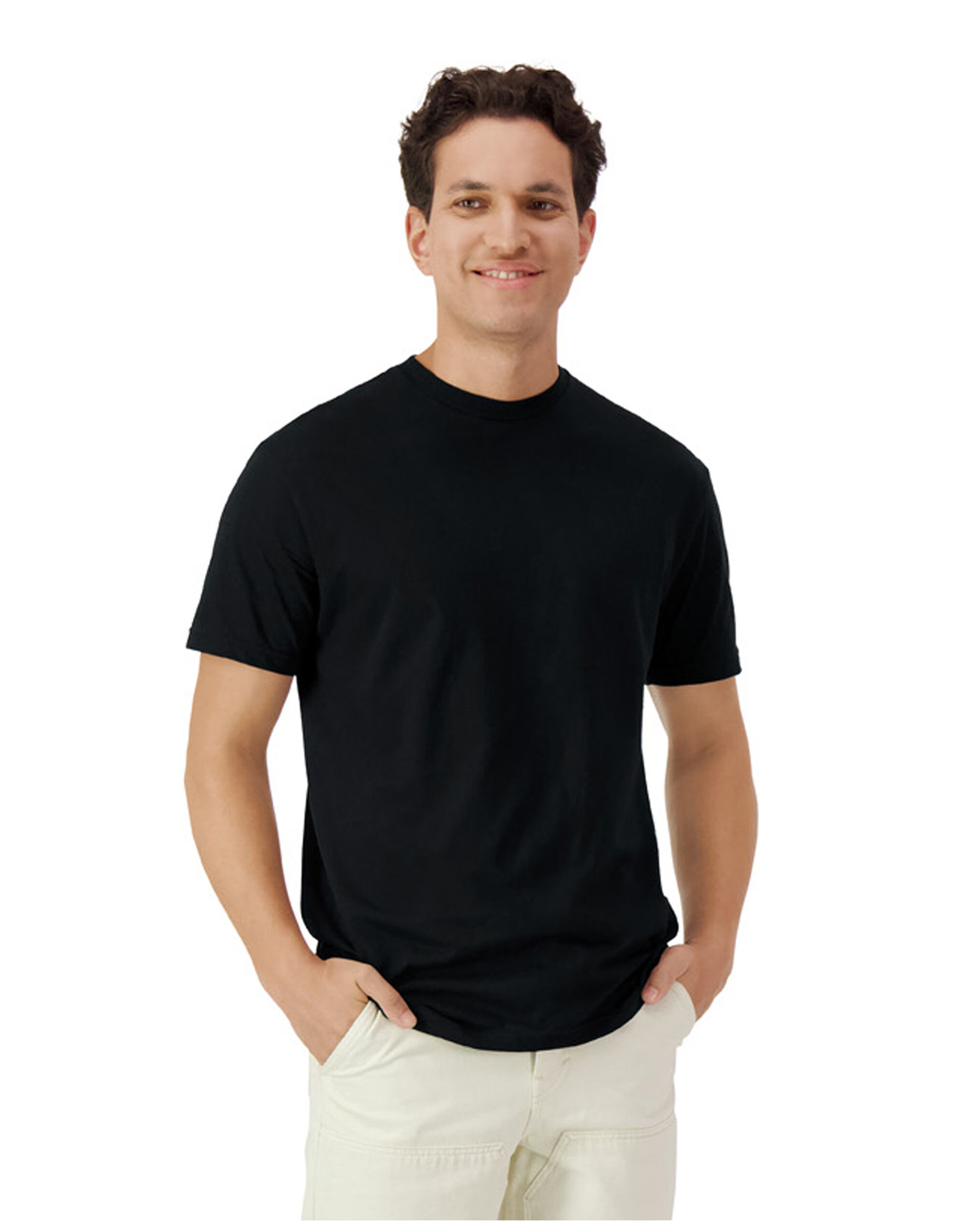 3000 Light Cotton Adult T-Shirt Black