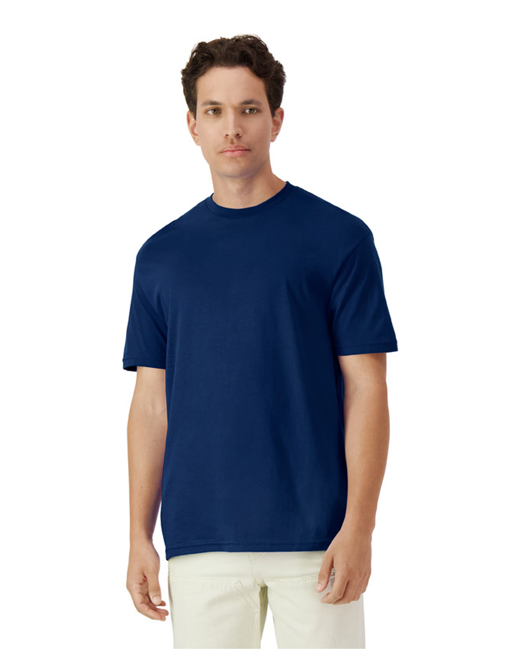 3000 Light Cotton Adult T-Shirt Navy Blue