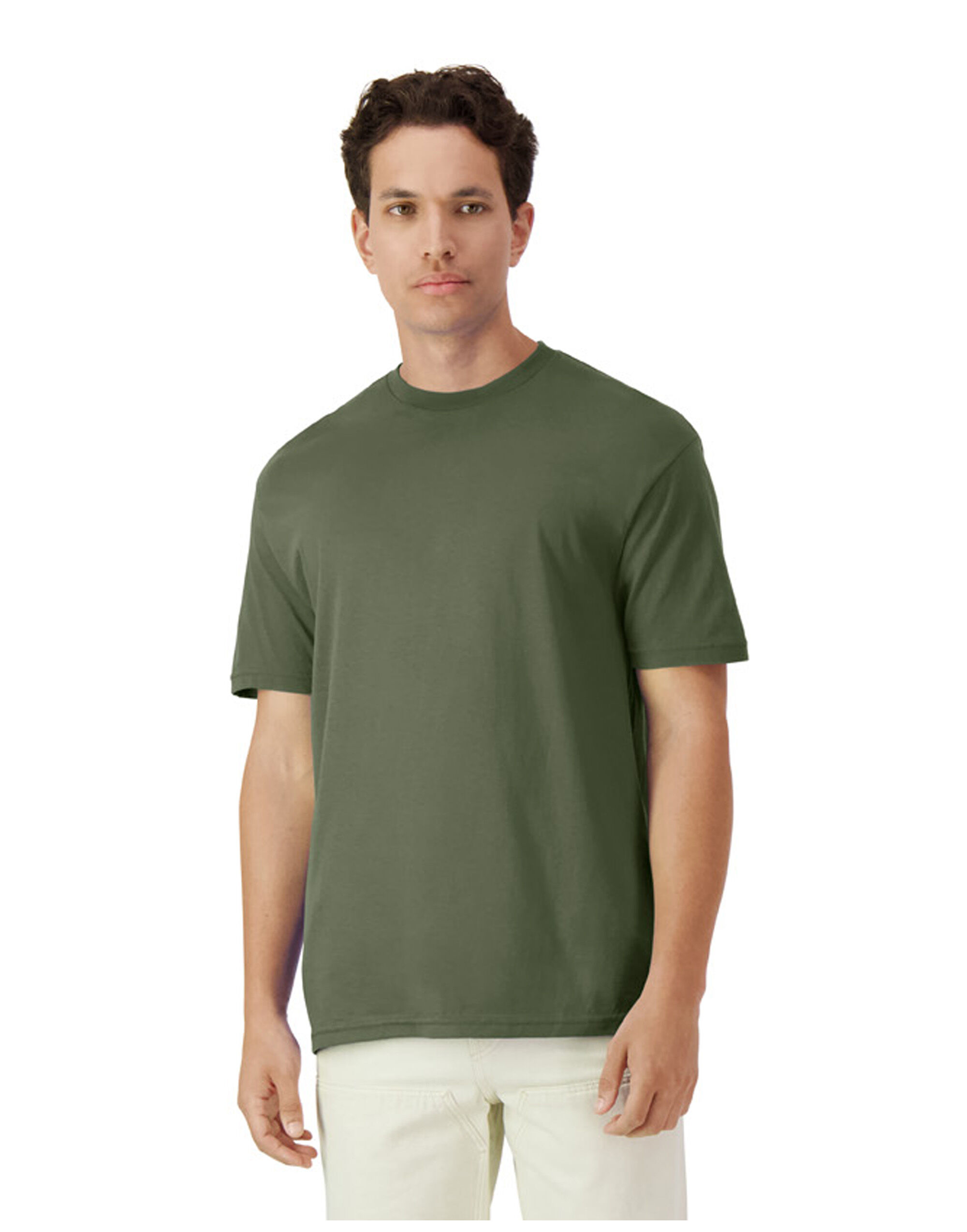 3000 Light Cotton Adult T-Shirt Military Green