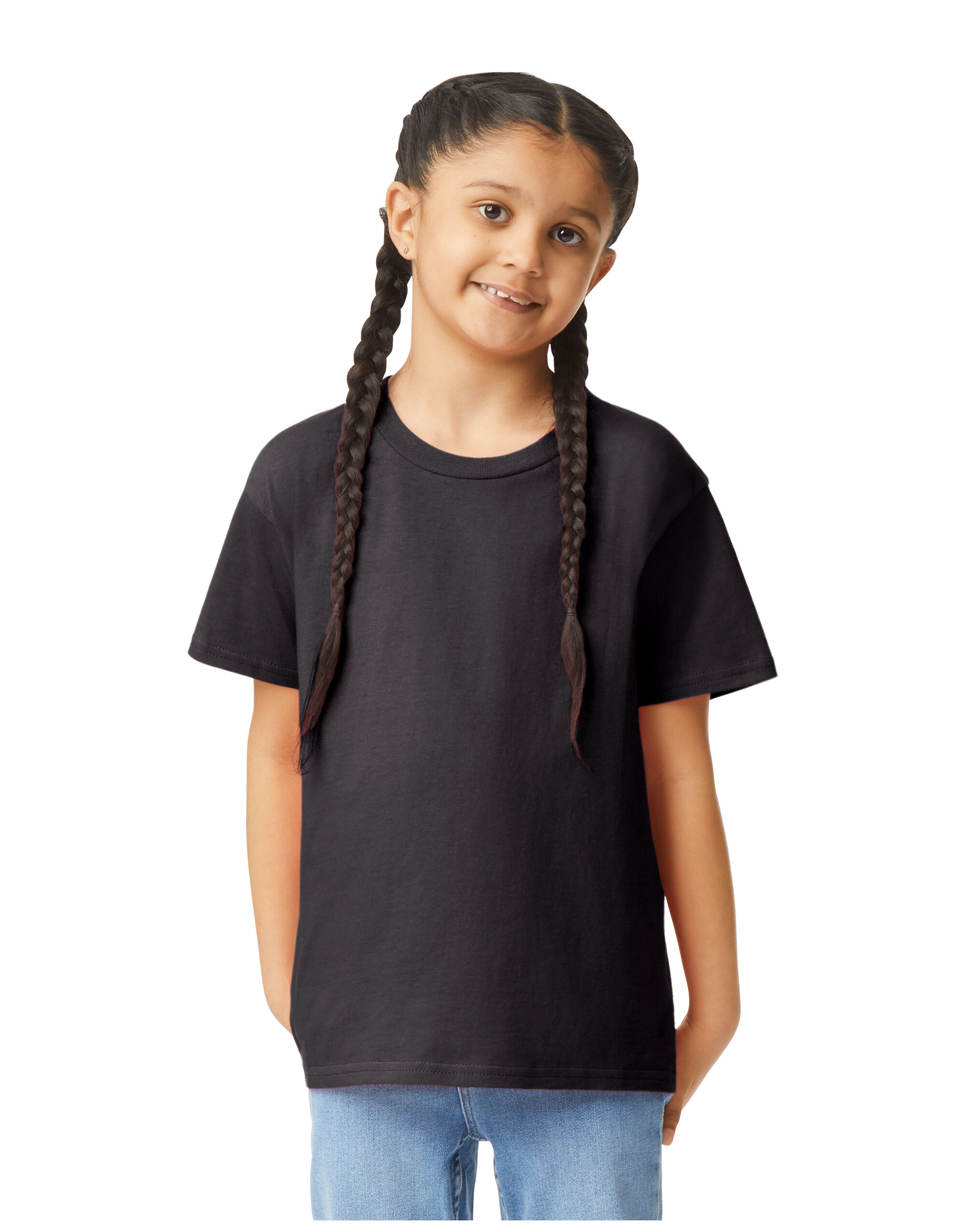 3000B Light Cotton Youth T-Shirt Black