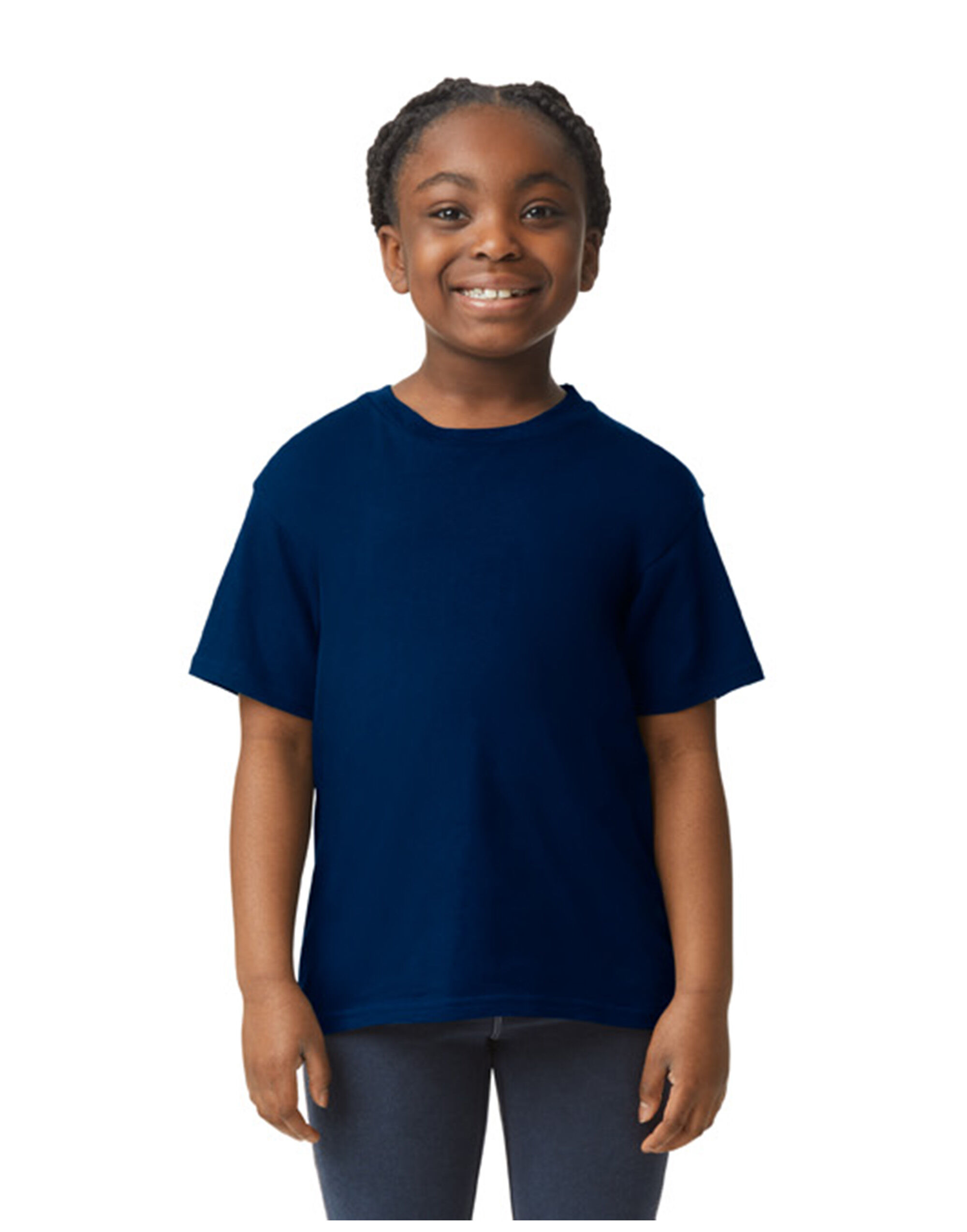 3000B Light Cotton Youth T-Shirt Navy Blue