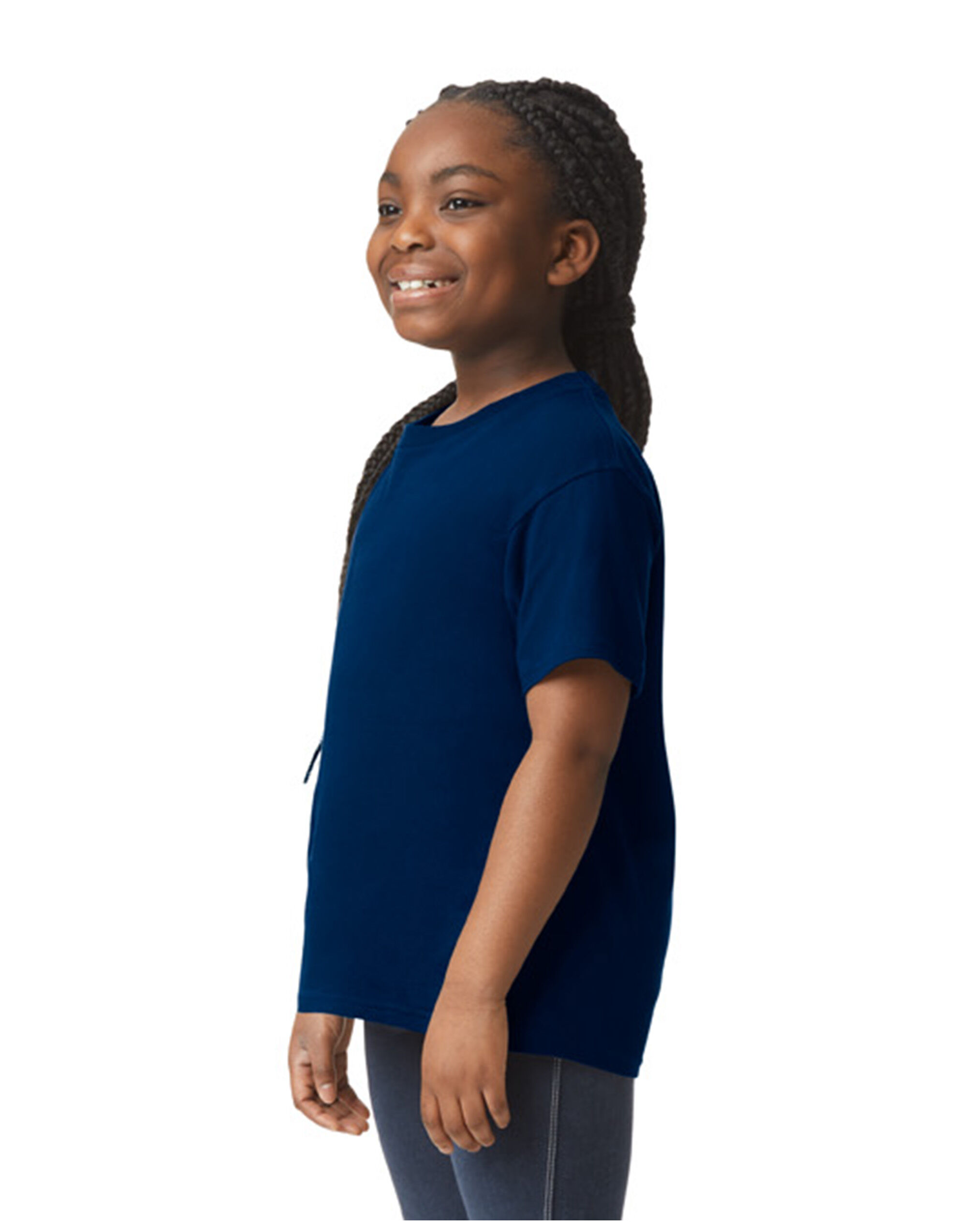 3000B Light Cotton Youth T-Shirt Navy Blue