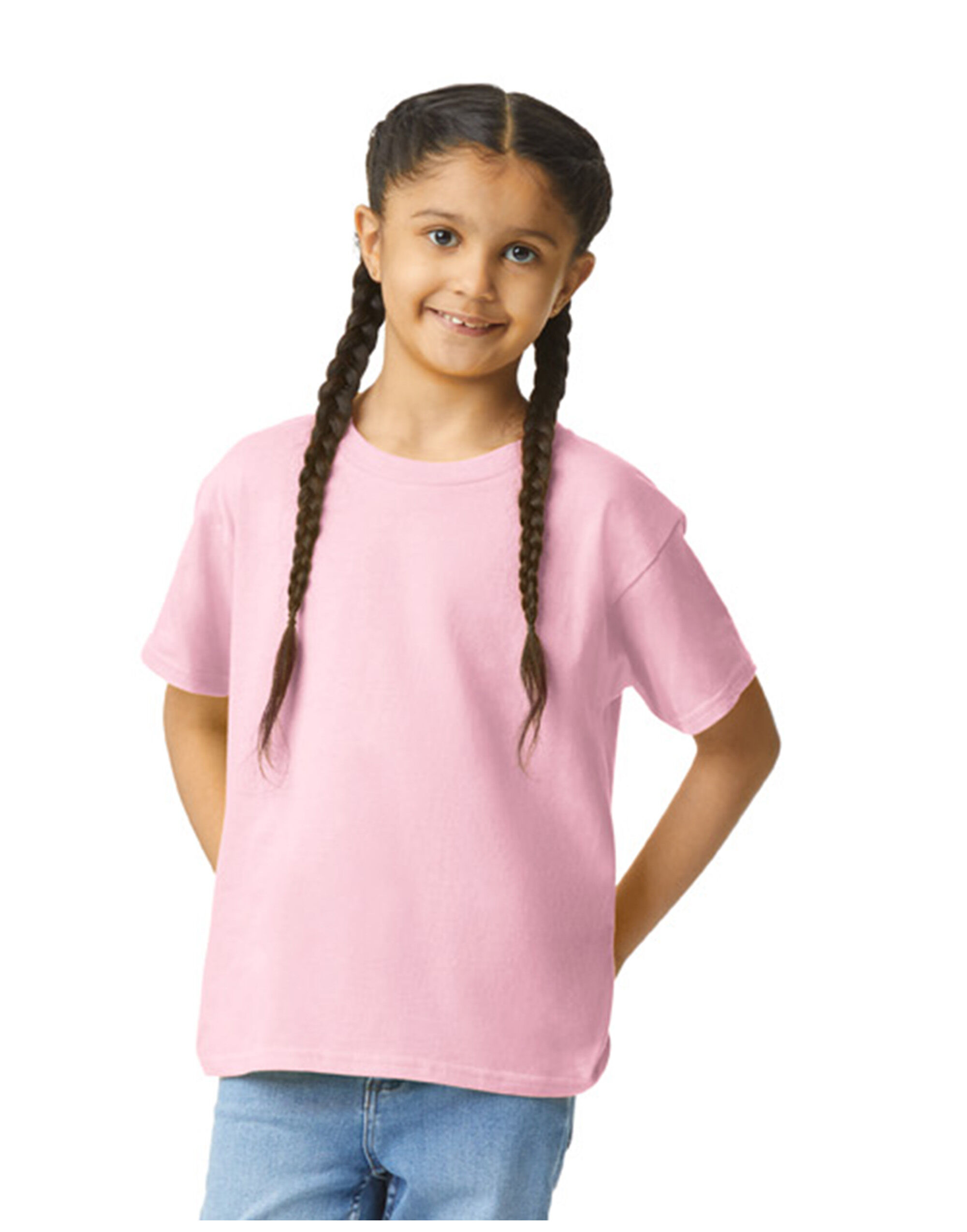 3000B Light Cotton Youth T-Shirt Light Pink