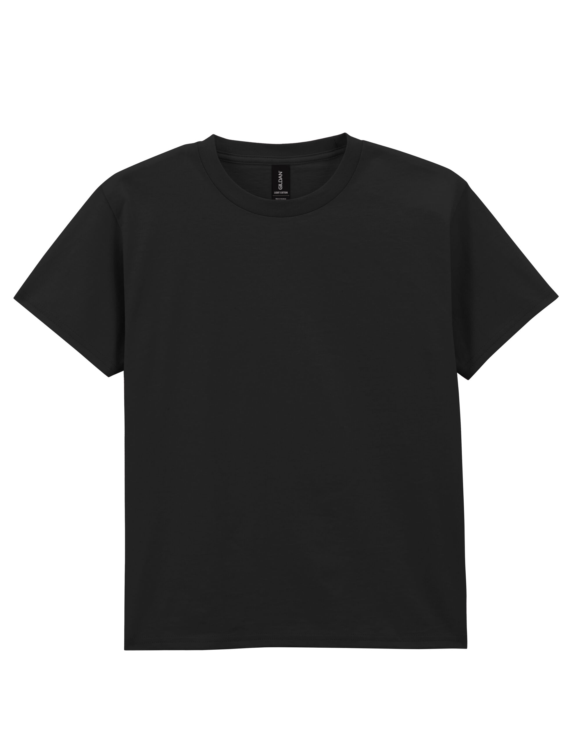 3000B Light Cotton Youth T-Shirt Black