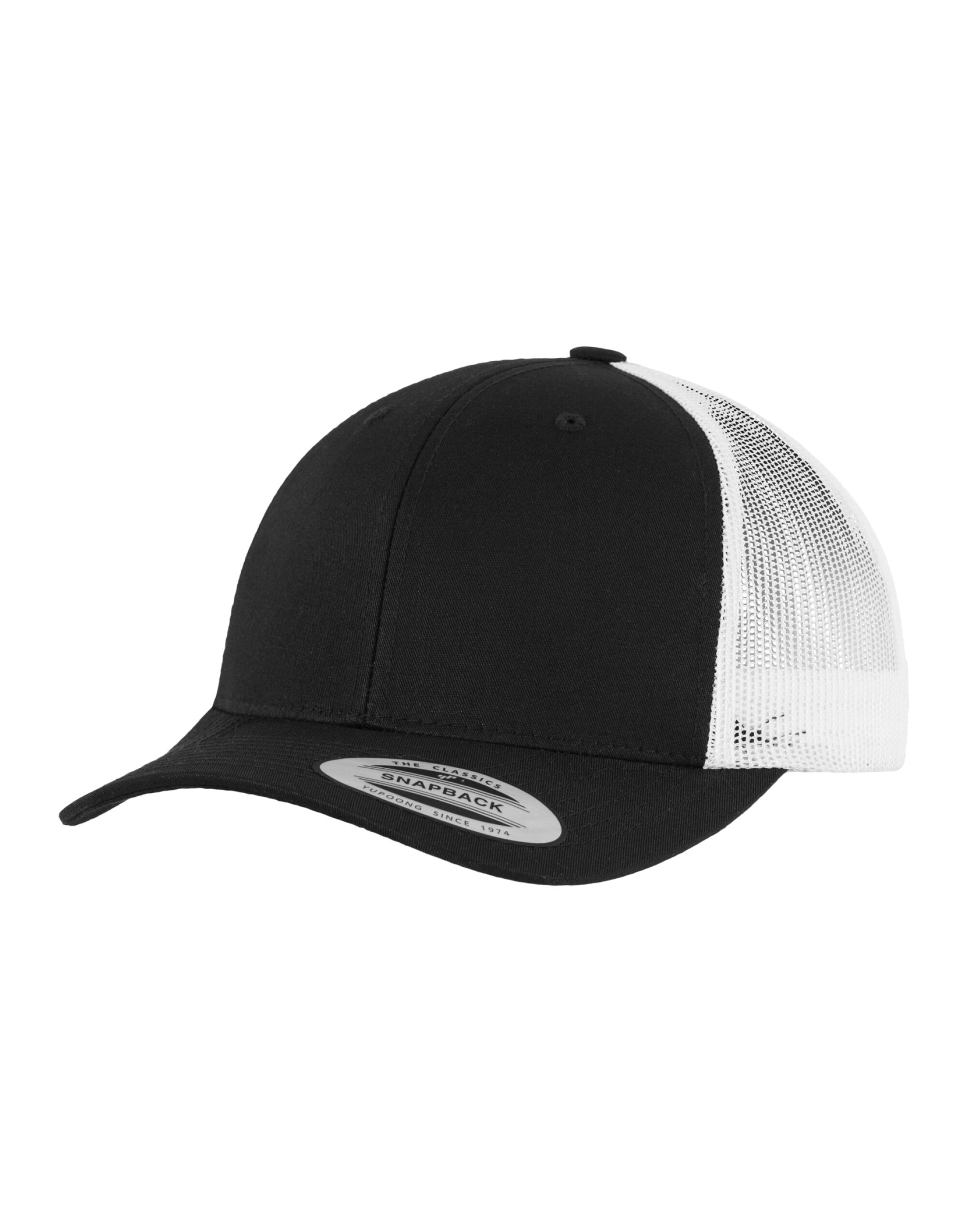 Black/White Retro Trucker Cap