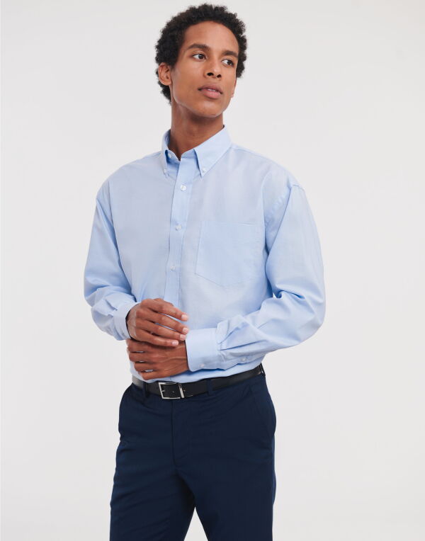 Classic Pink Men’s Long Sleeve Classic Oxford Shirt