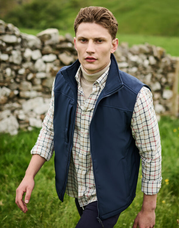 Oxford Blue/Oxford Blue Flux Men’s Softshell Bodywarmer