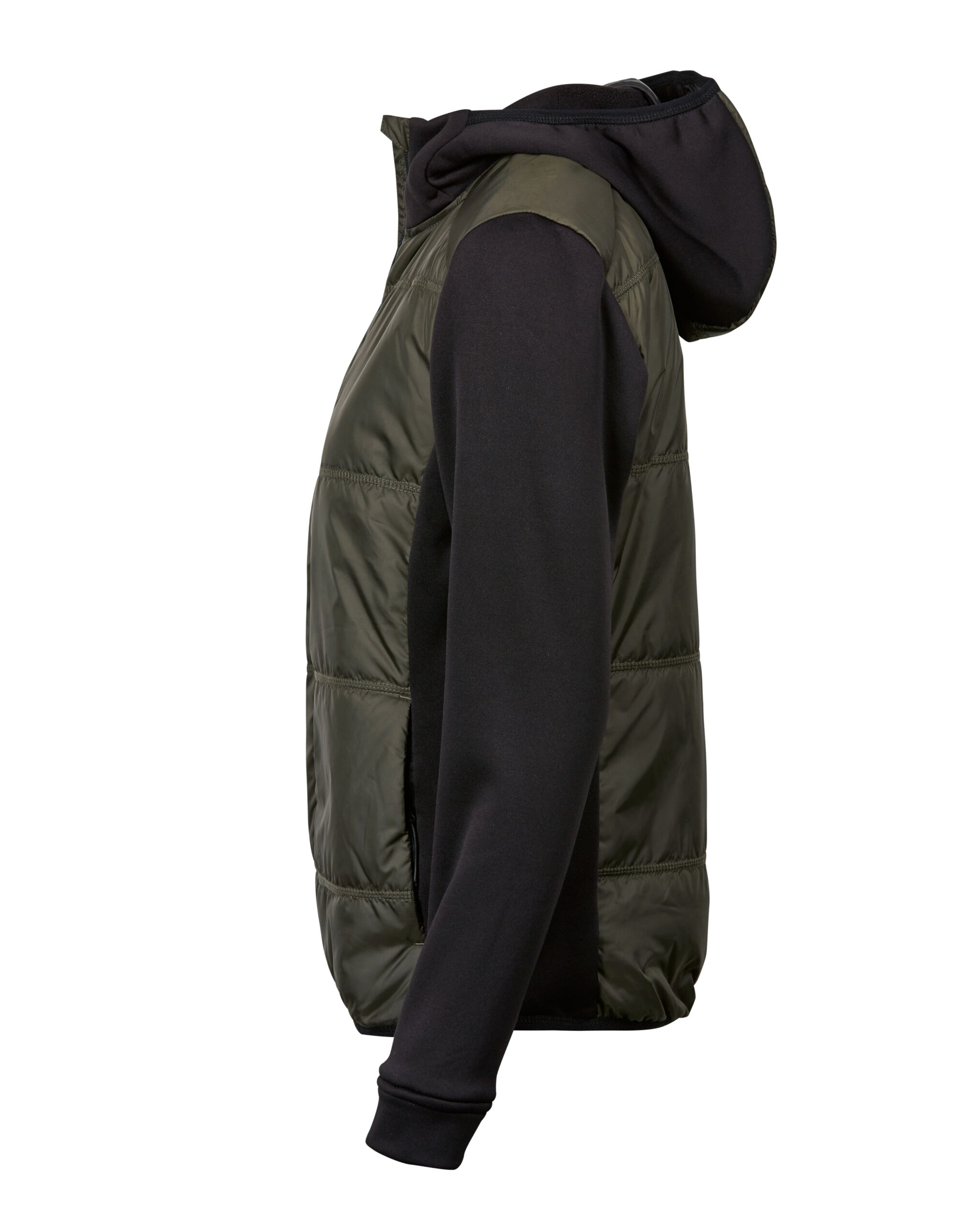 TJ9113 Ladies’ Hybrid-Stretch Hooded Jacket Deep Green/ Black