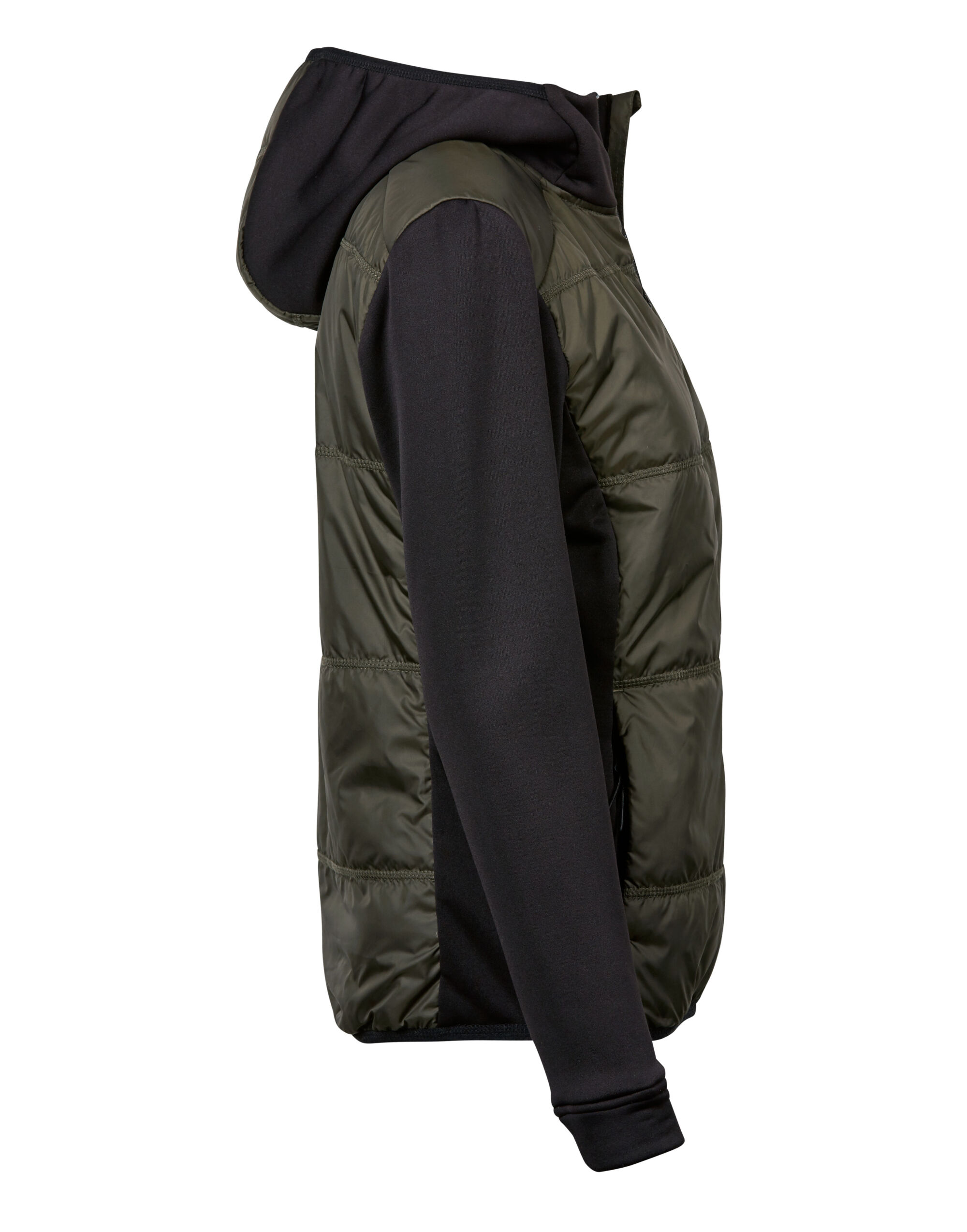 TJ9113 Ladies’ Hybrid-Stretch Hooded Jacket Deep Green/ Black
