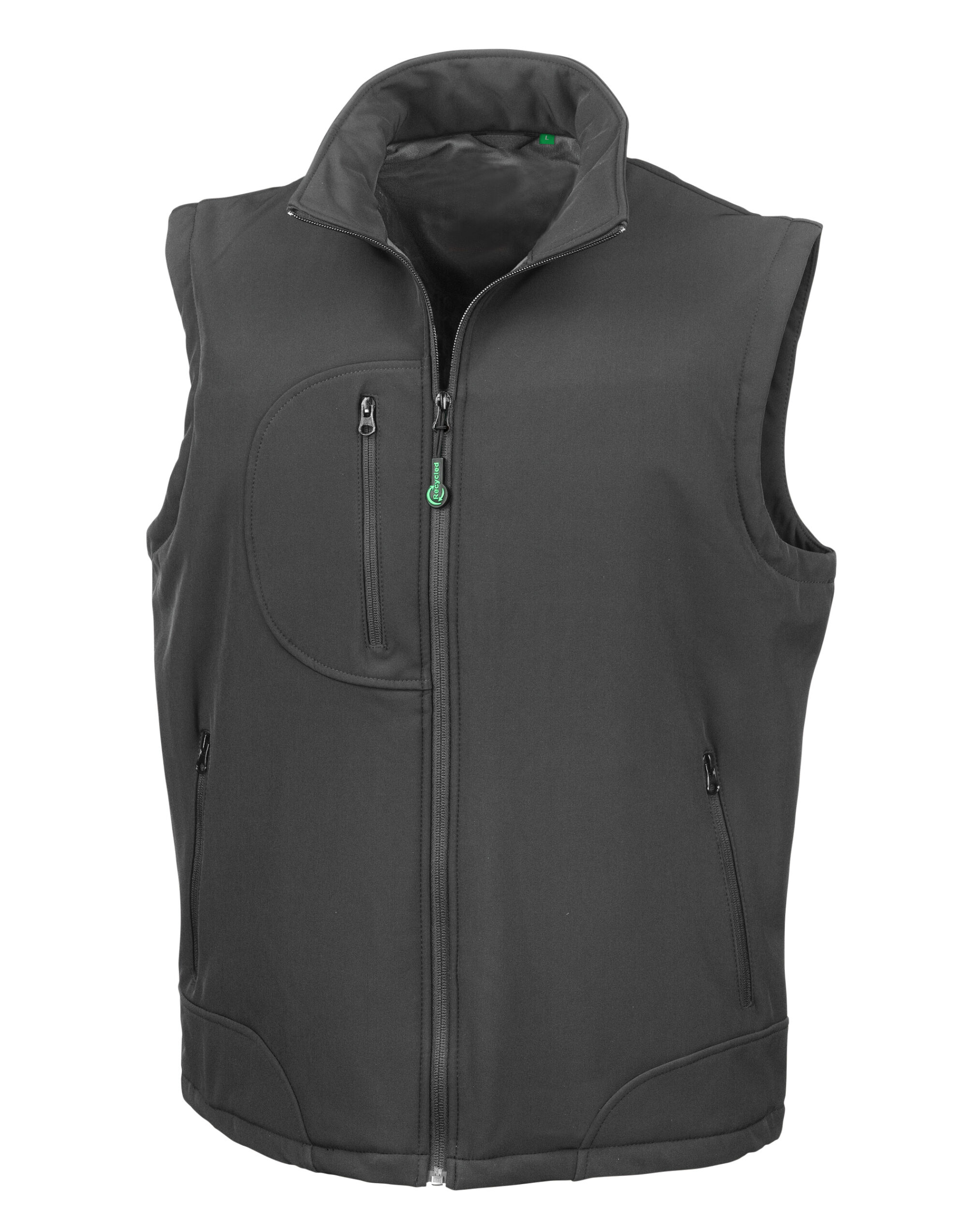 R123X Recycled 3 Layer Softshell Bodywarmer Black/Black R123X Recycled 3 Layer Softshell Bodywarmer Black/Black
