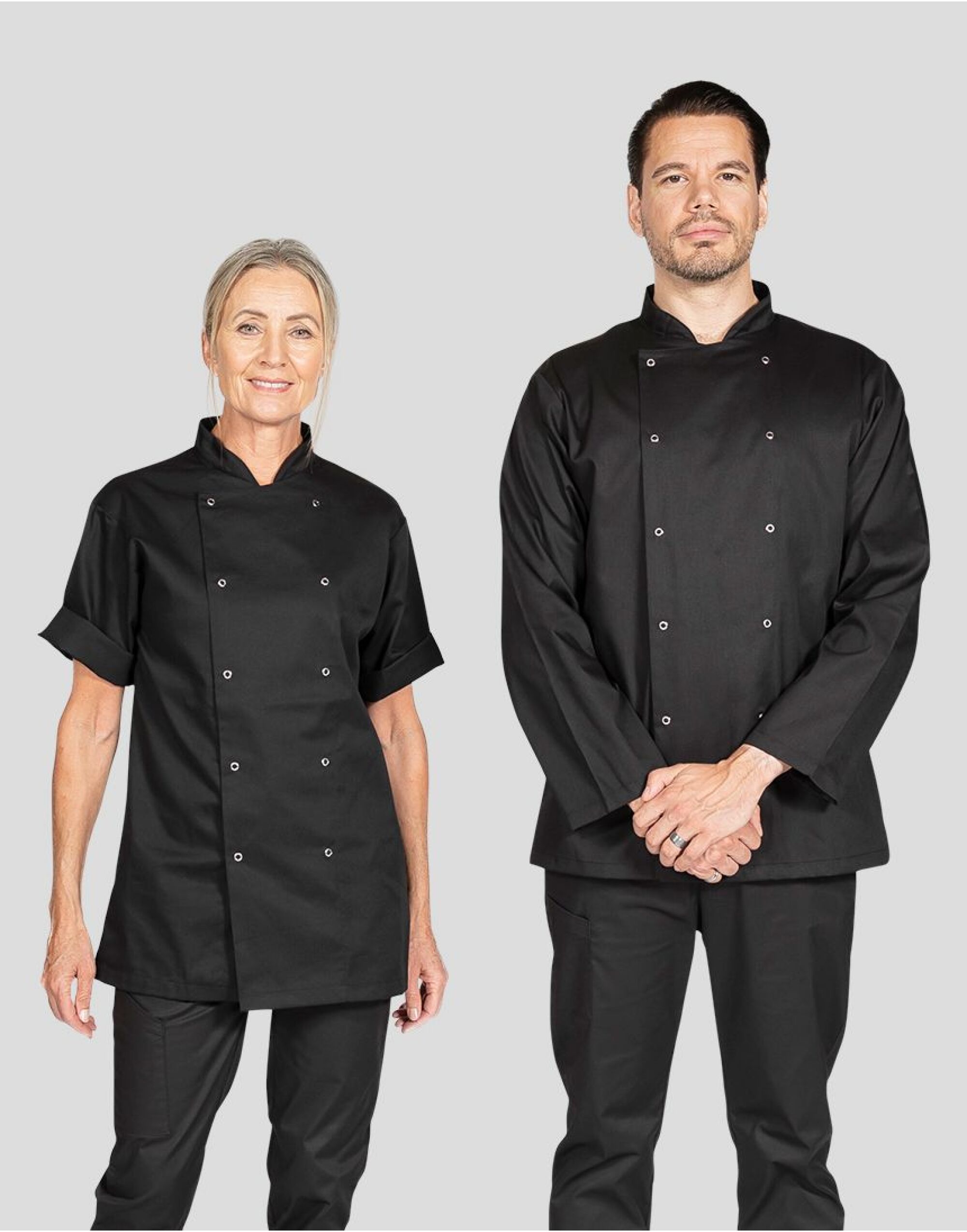 DD70 Budget Long Sleeve Chefs Jacket Black