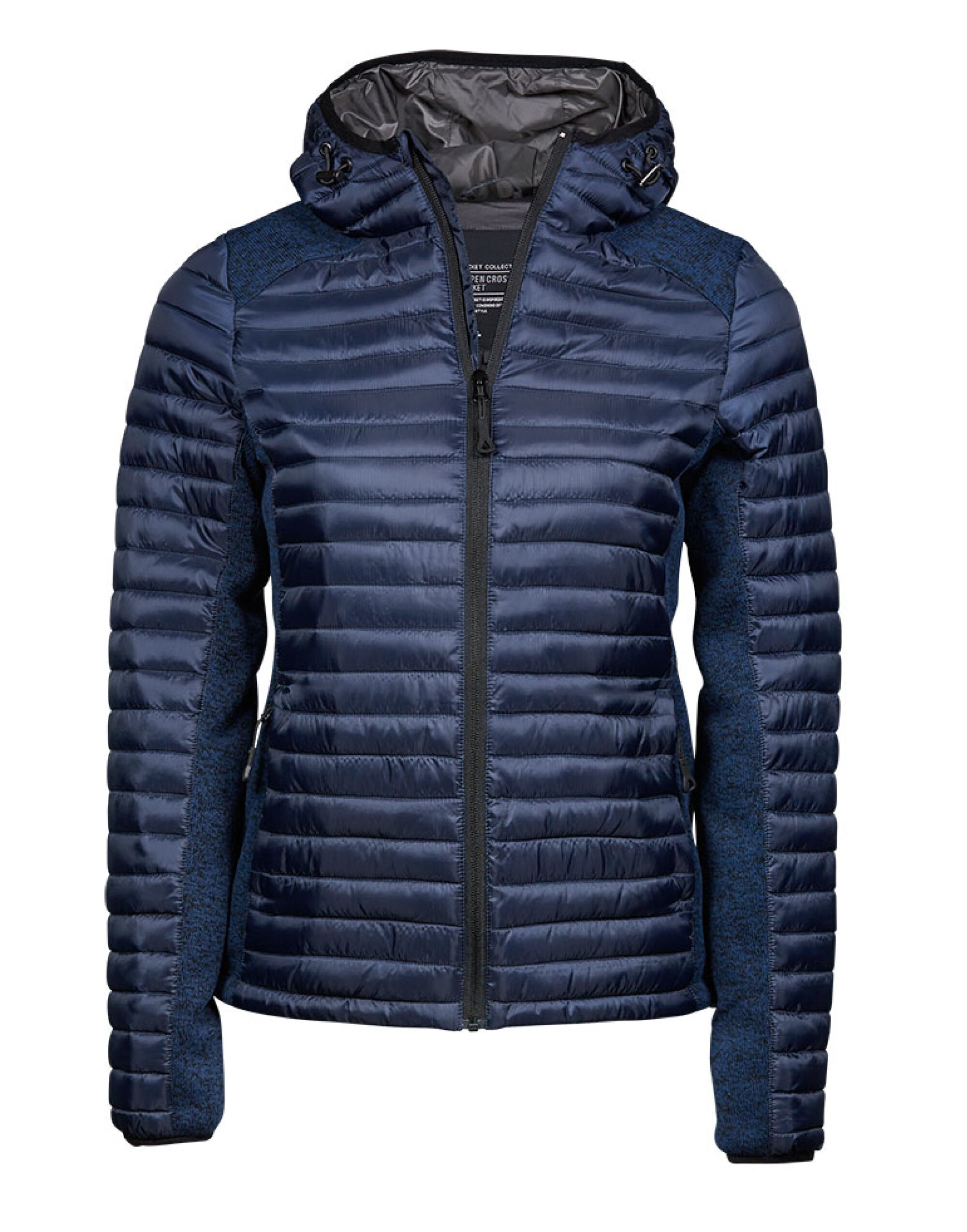 TJ9611 Ladies’ Aspen Crossover Jacket Navy/Navy Melange