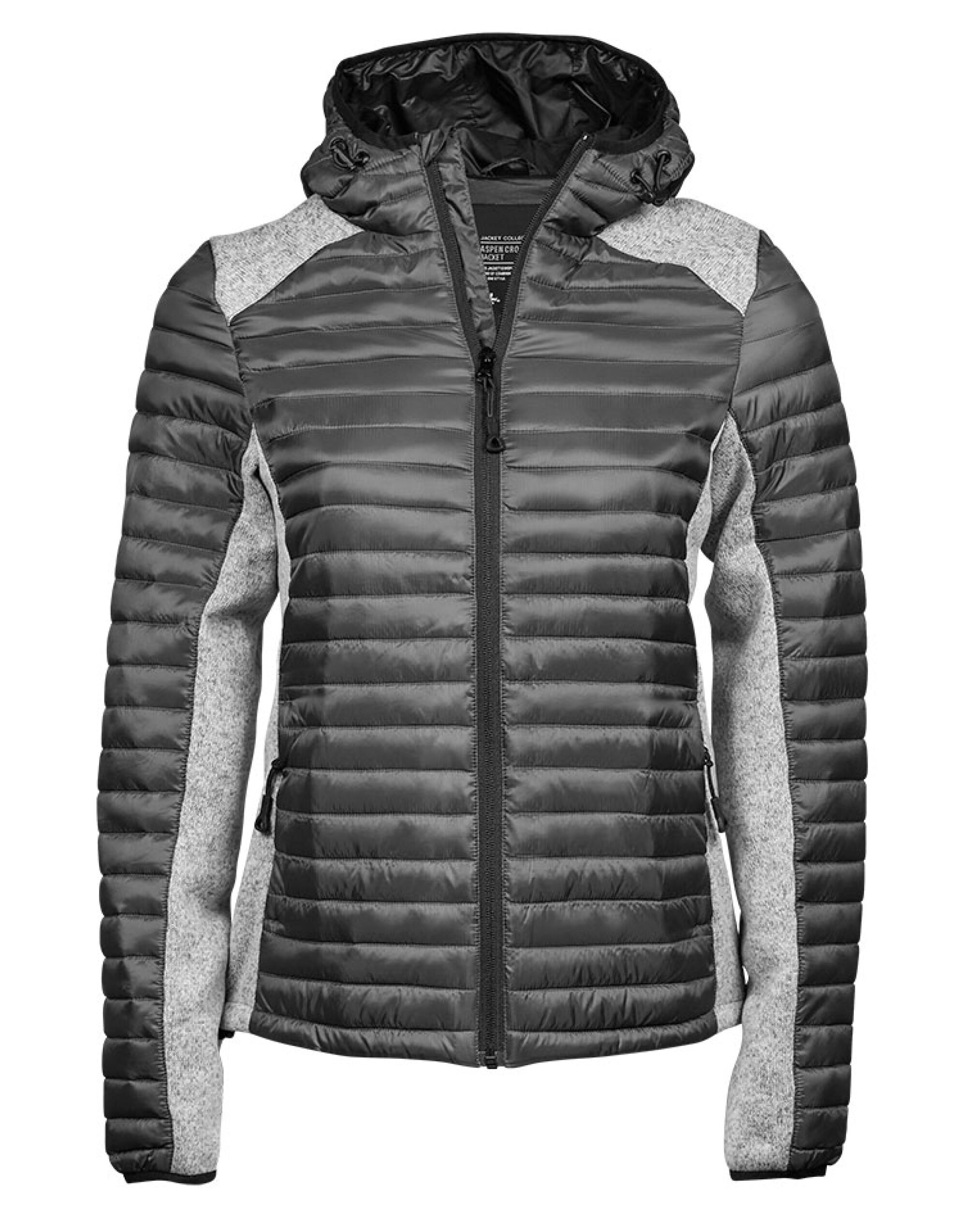 TJ9611 Ladies’ Aspen Crossover Jacket Space Grey/Grey Melange