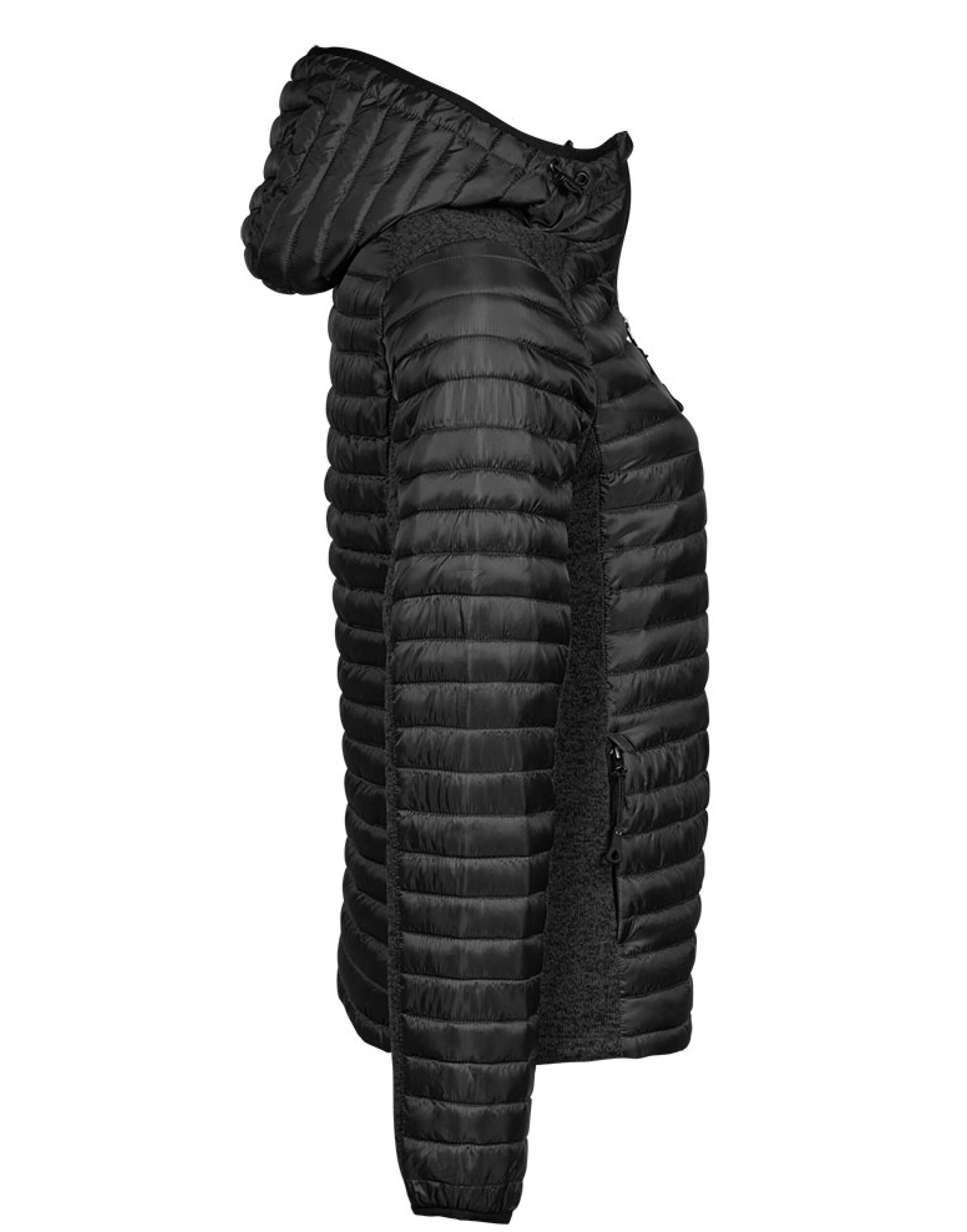 TJ9611 Ladies’ Aspen Crossover Jacket Black/Black Melange