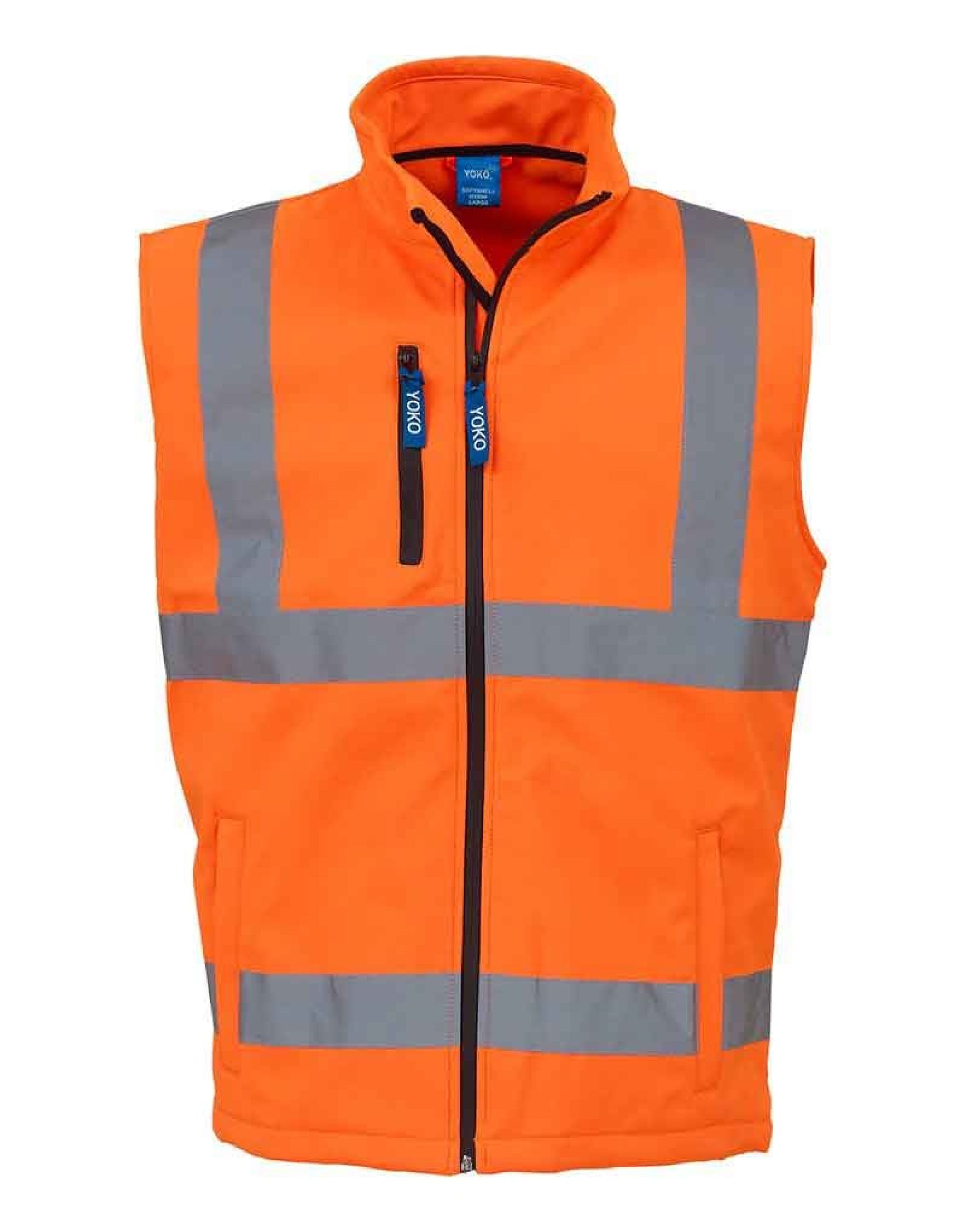 HV006 Hi-Vis Softshell Bodywarmer Hi Vis Orange