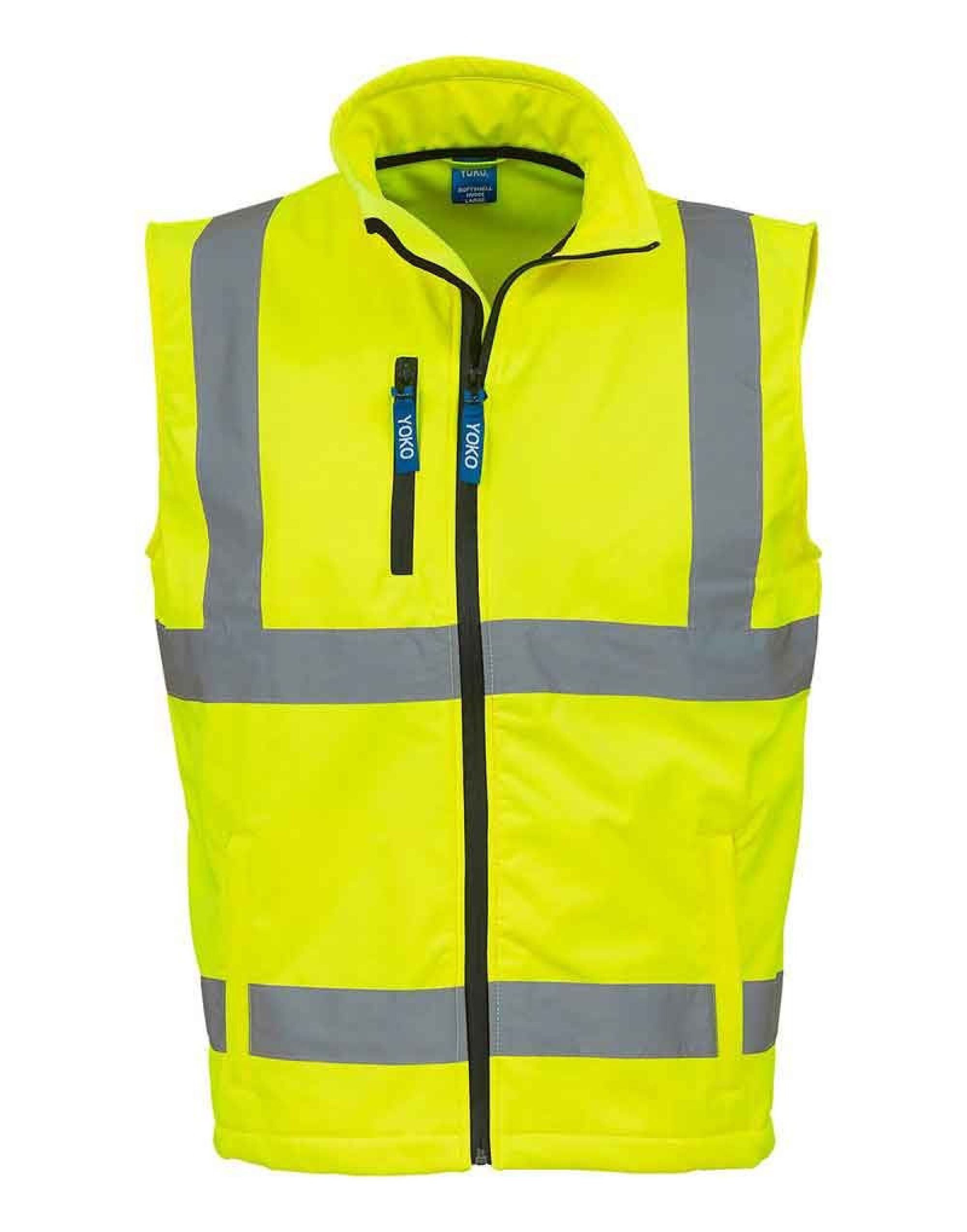 HV006 Hi-Vis Yellow Hi-Vis Softshell Bodywarmer HV006 Hi-Vis Yellow Hi-Vis Softshell Bodywarmer