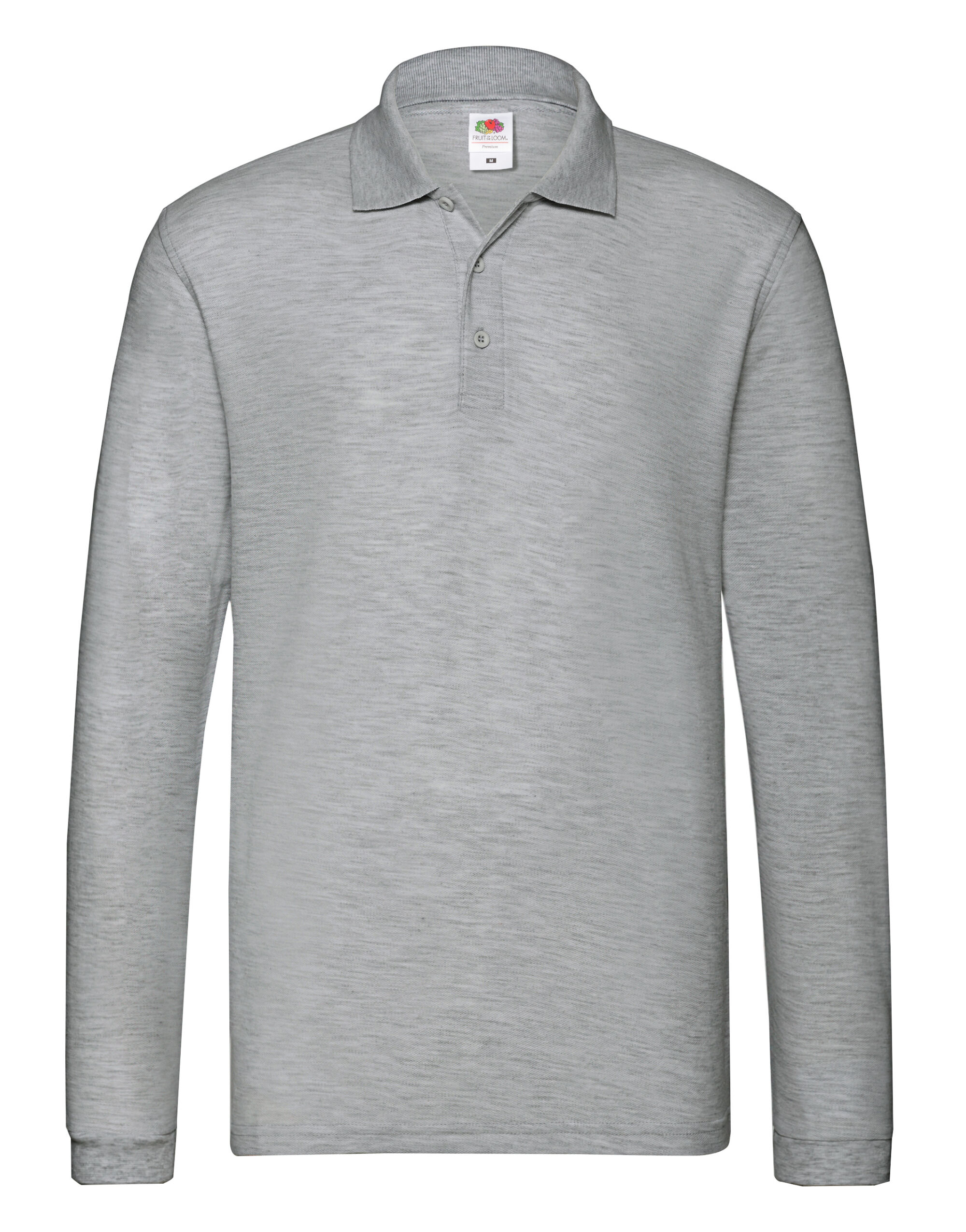 63310 Athletic Heather Men’s Premium Long Sleeve Polo