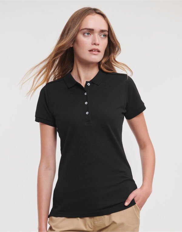 Light Oxford Ladies’ Fitted Stretch Polo