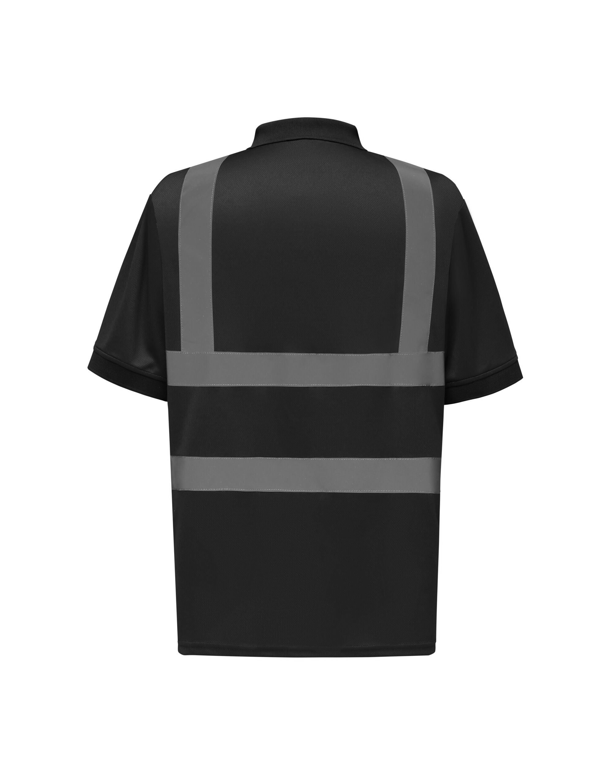 HVJ210-3M Black Hi-Vis Short Sleeve Polo Shirt