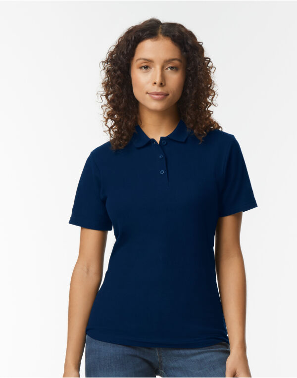 Dark Chocolate Softstyle® Ladies’ Double Pique Polo