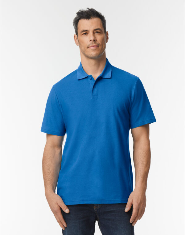 Bright Salmon Softstyle® Adult Double Pique Polo
