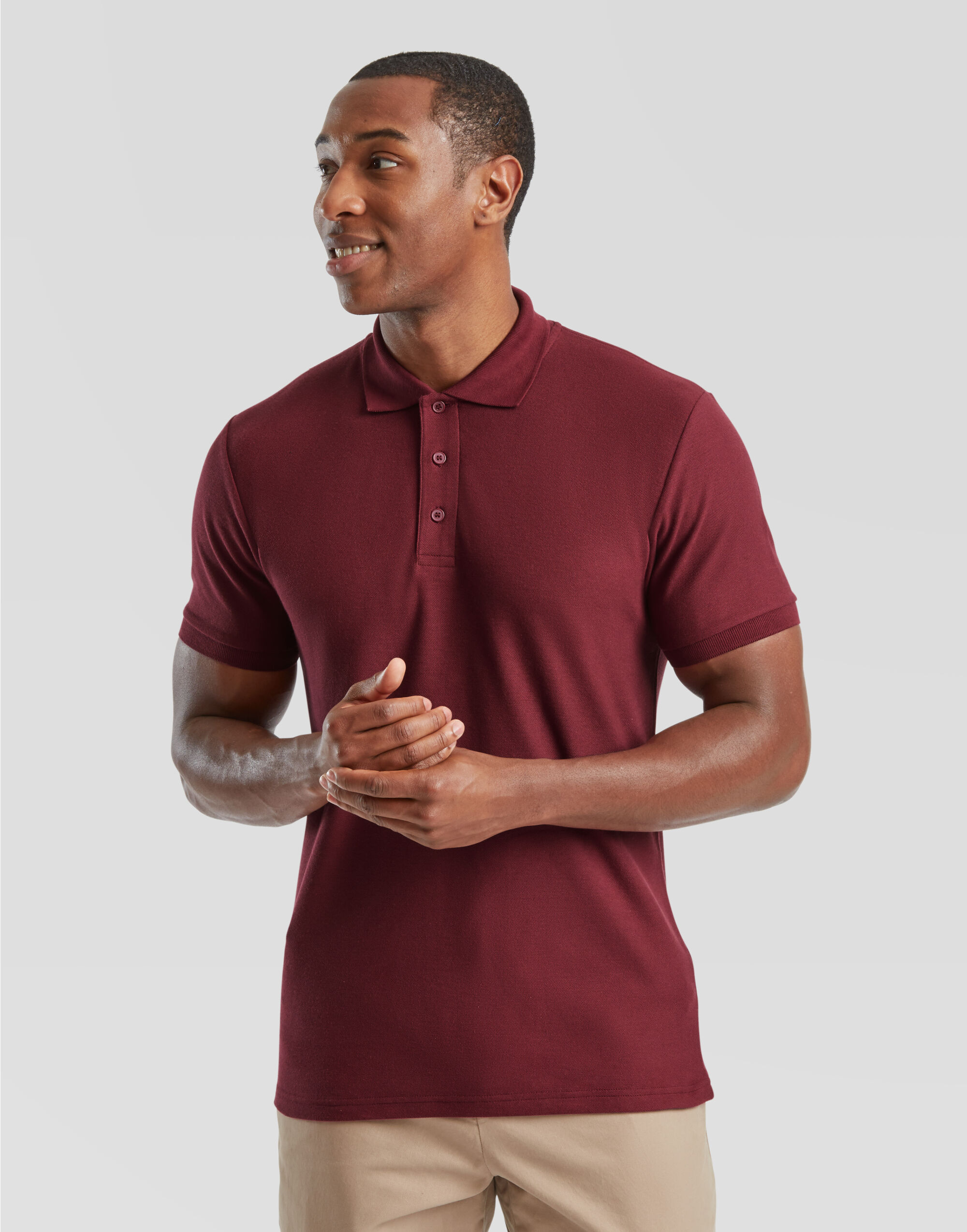 Burgundy Men’s 65/35 Heavy Polo