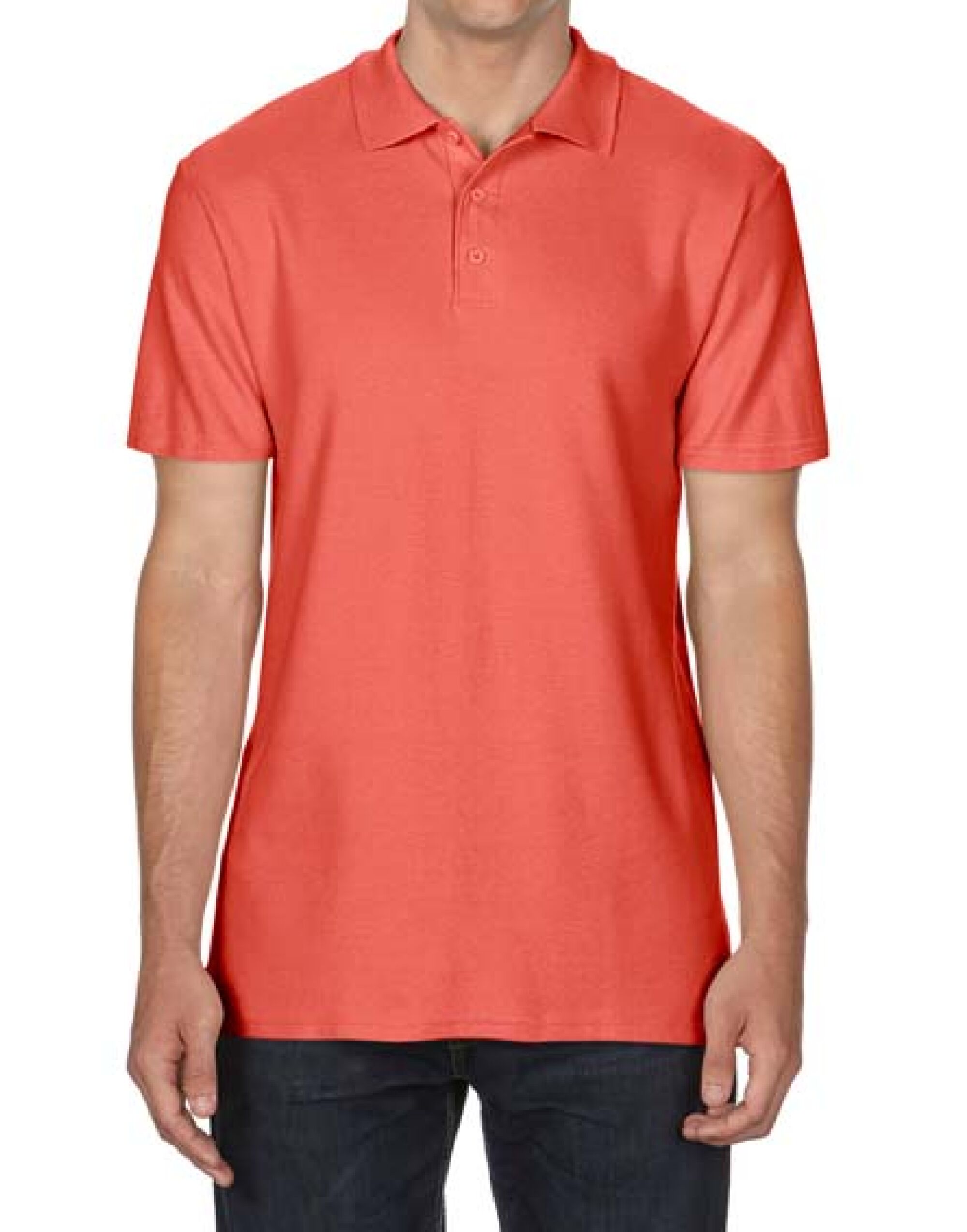 Bright Salmon Softstyle® Adult Double Pique Polo