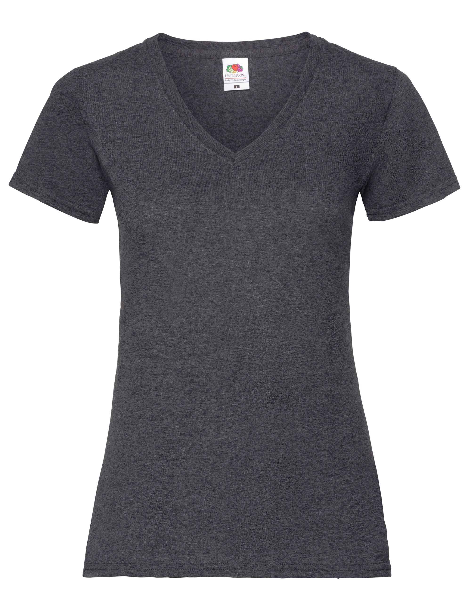 Dark Heather Ladies’ Valueweight V-Neck T-Shirt