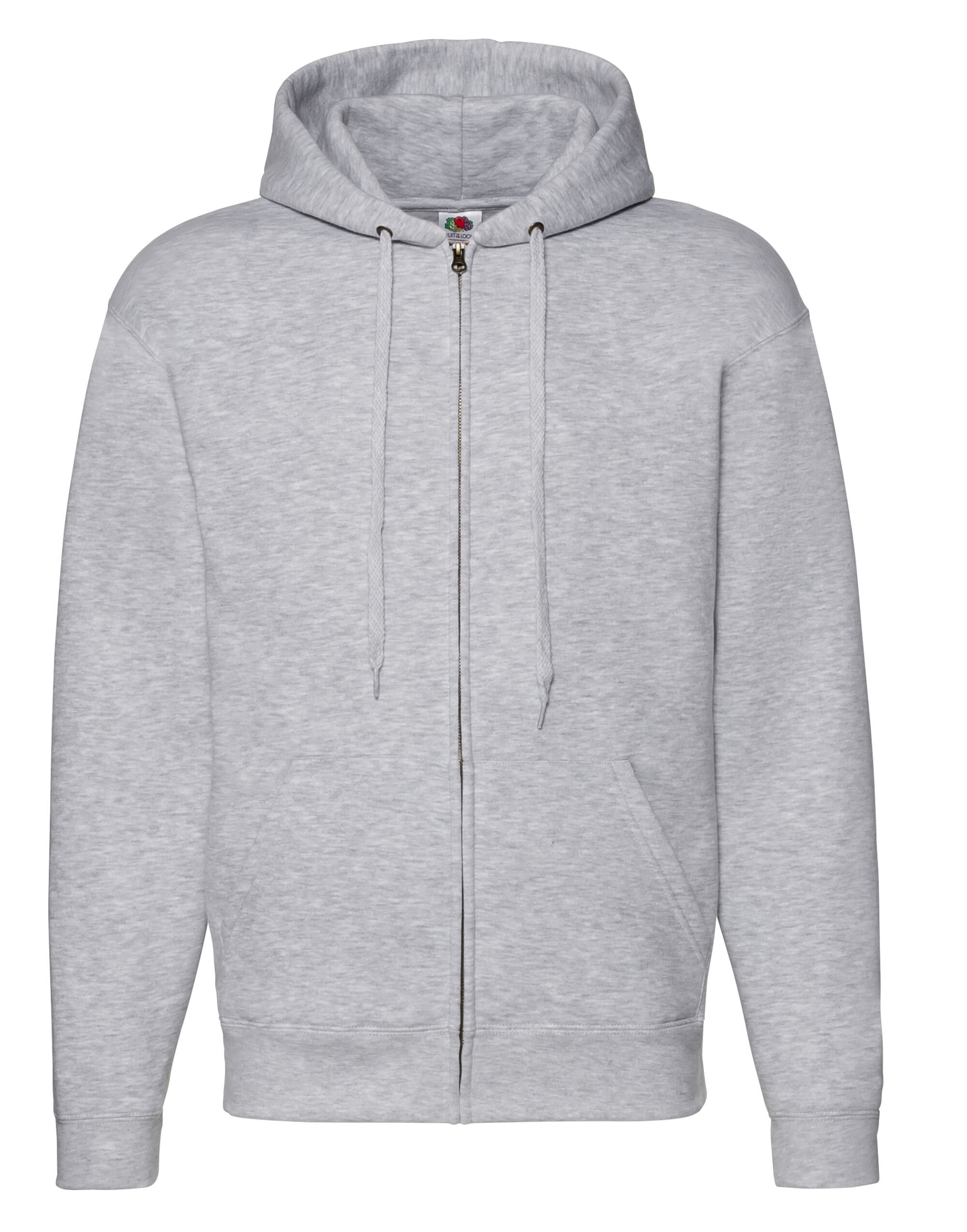 62034 Men’s Premium Hooded Sweat Jacket Heather Grey