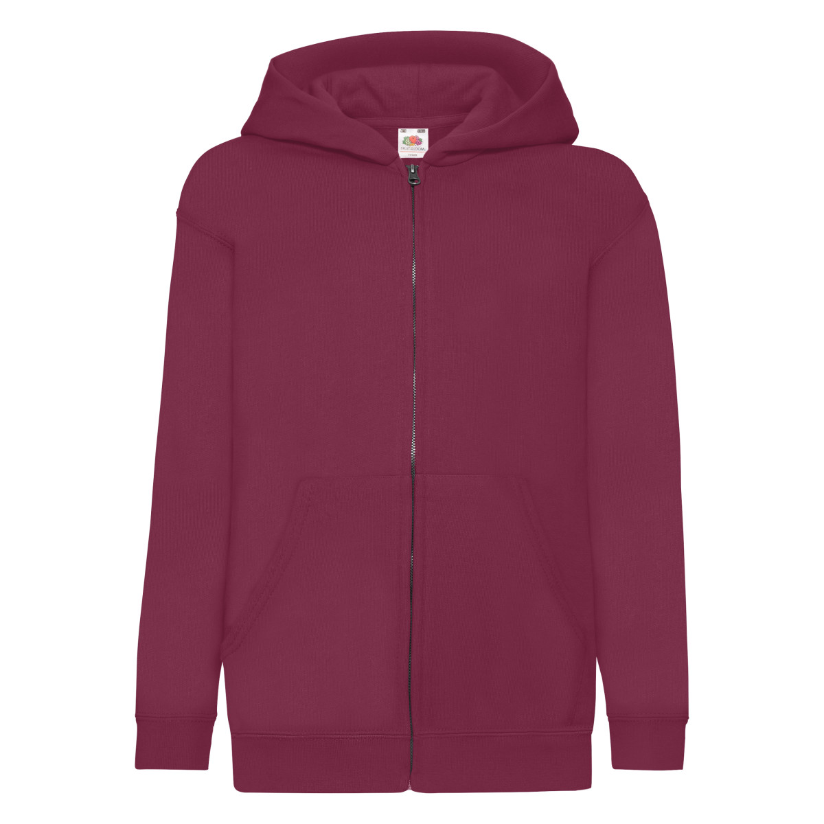 62045 Burgundy Kid’s Classic Hooded Sweat Jacket