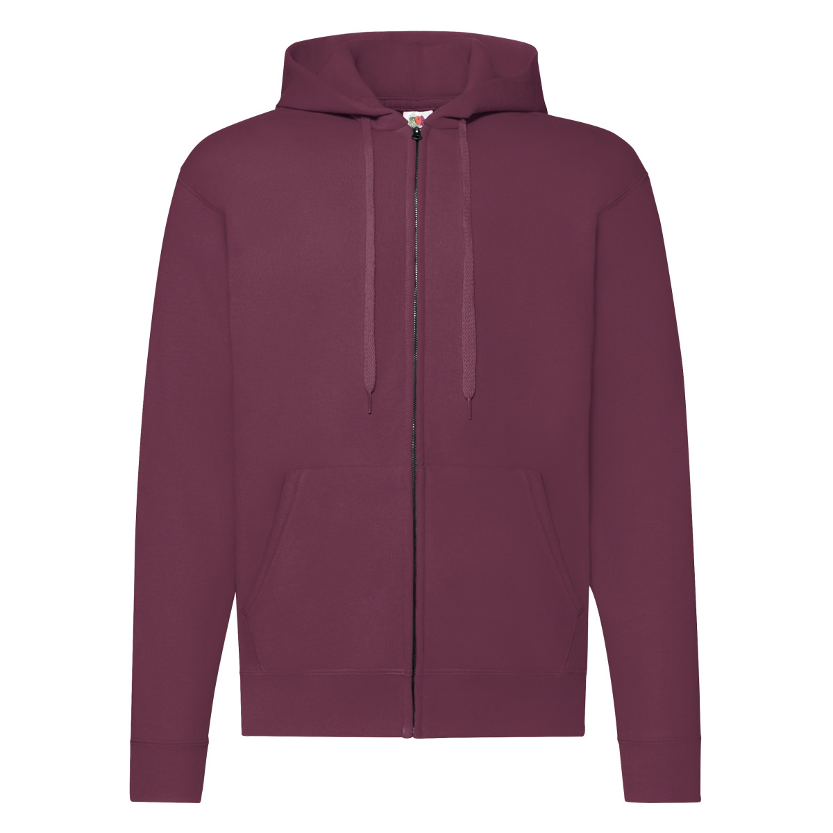 62062 Men’s Classic Hooded Sweat Jacket Burgundy