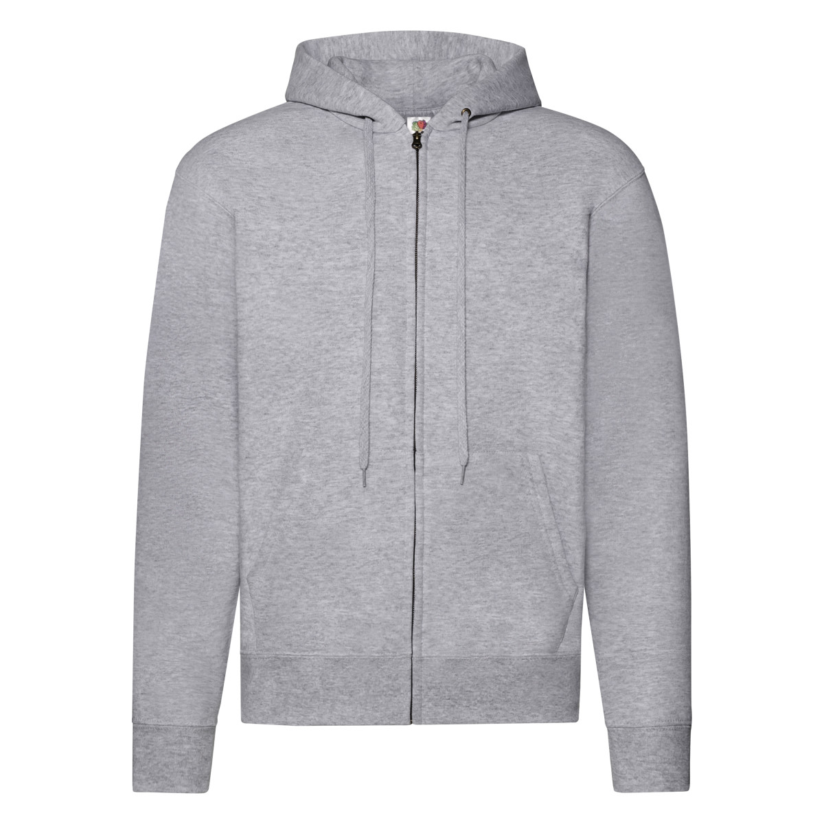 62062 Men’s Classic Hooded Sweat Jacket Heather Grey